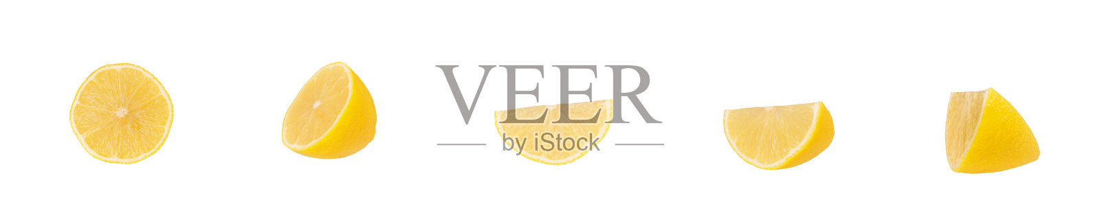 新鲜柠檬果实孤立在白色背景上。照片摄影图片