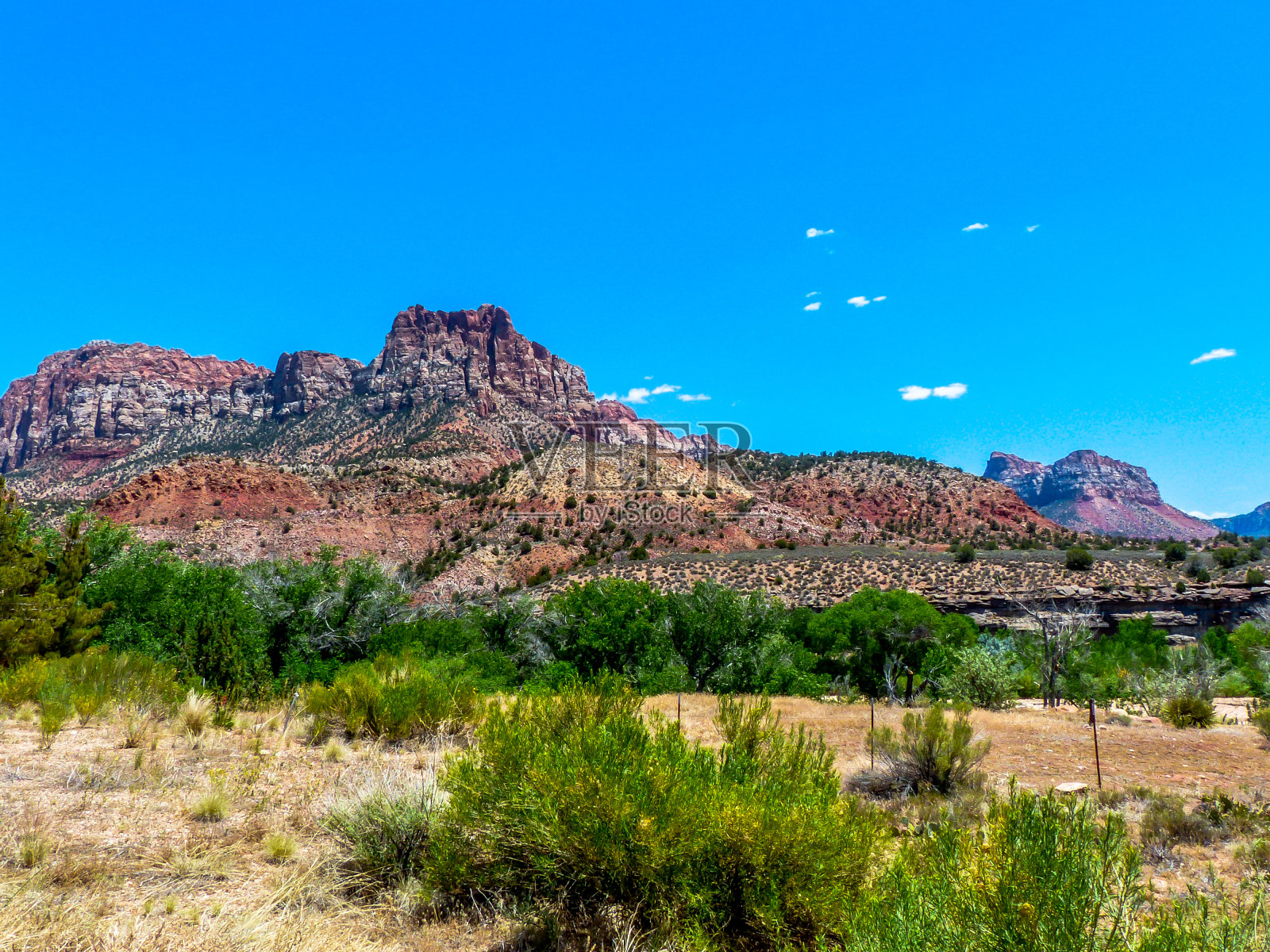 美国犹他州锡安国家公园的景色照片摄影图片