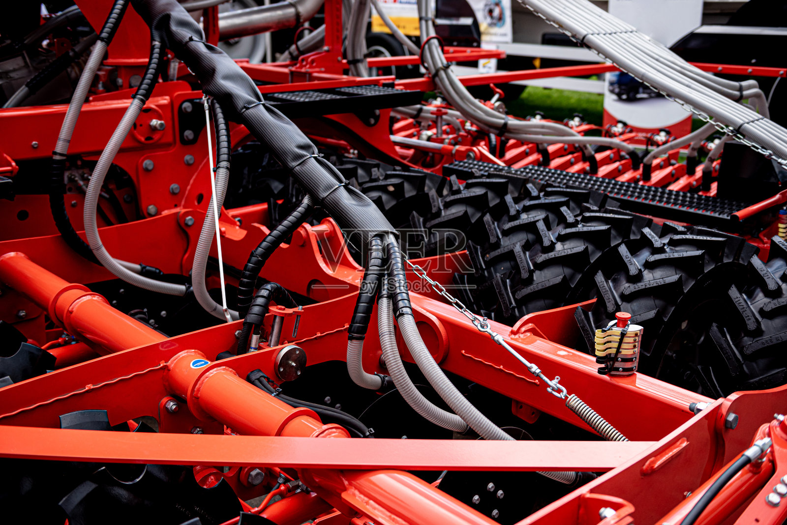 新型现代农业机械设备细节照片摄影图片