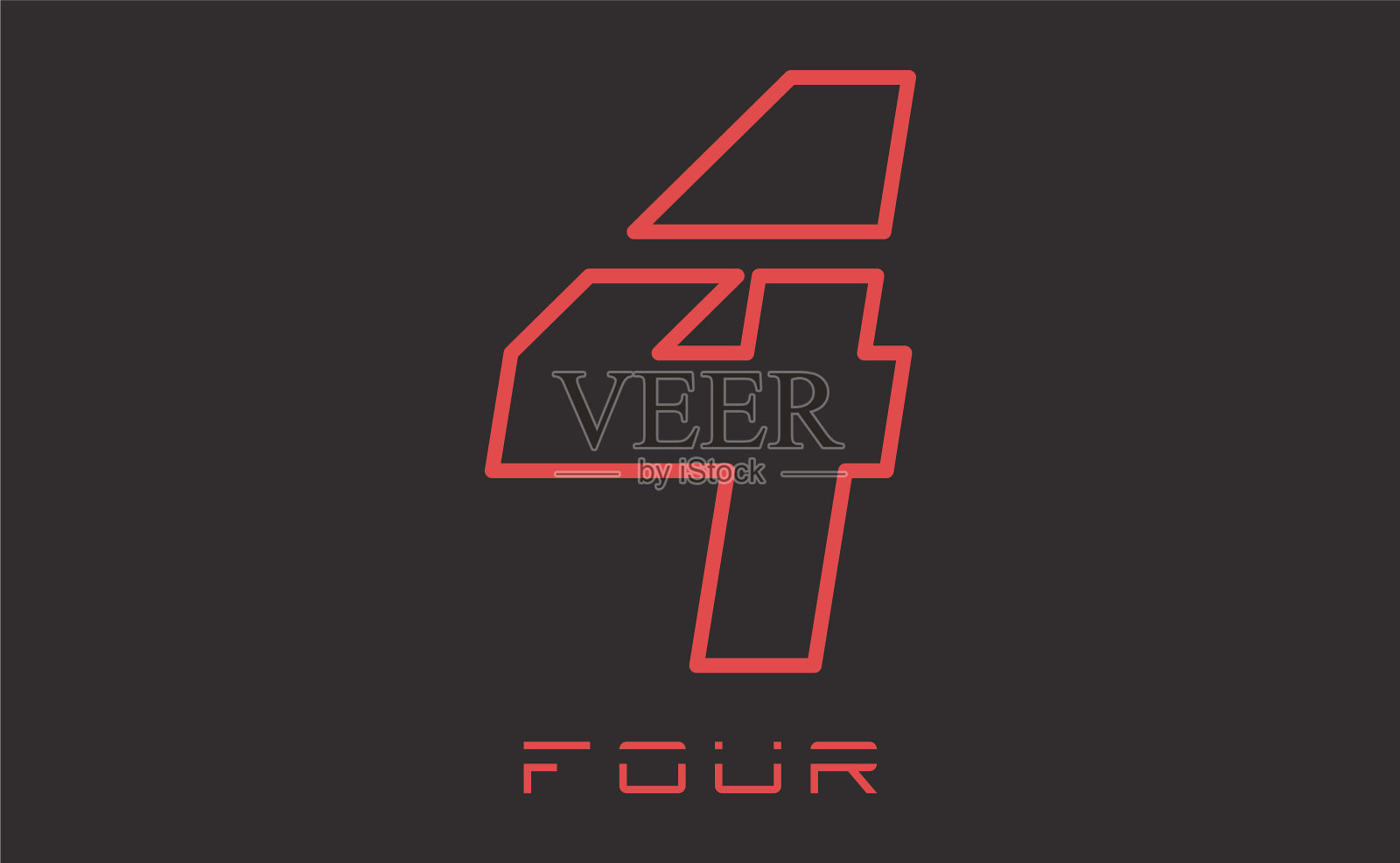 4号标志4号插画图片素材