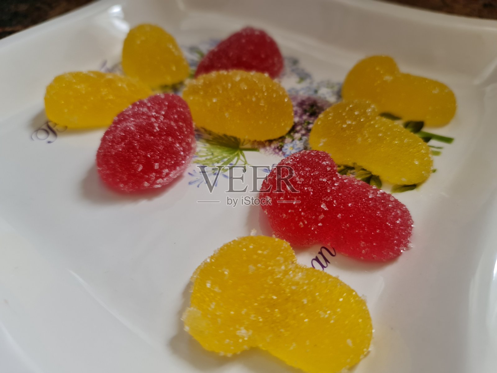 果冻特写。果冻。糖果特写。贝瑞糖果。照片摄影图片