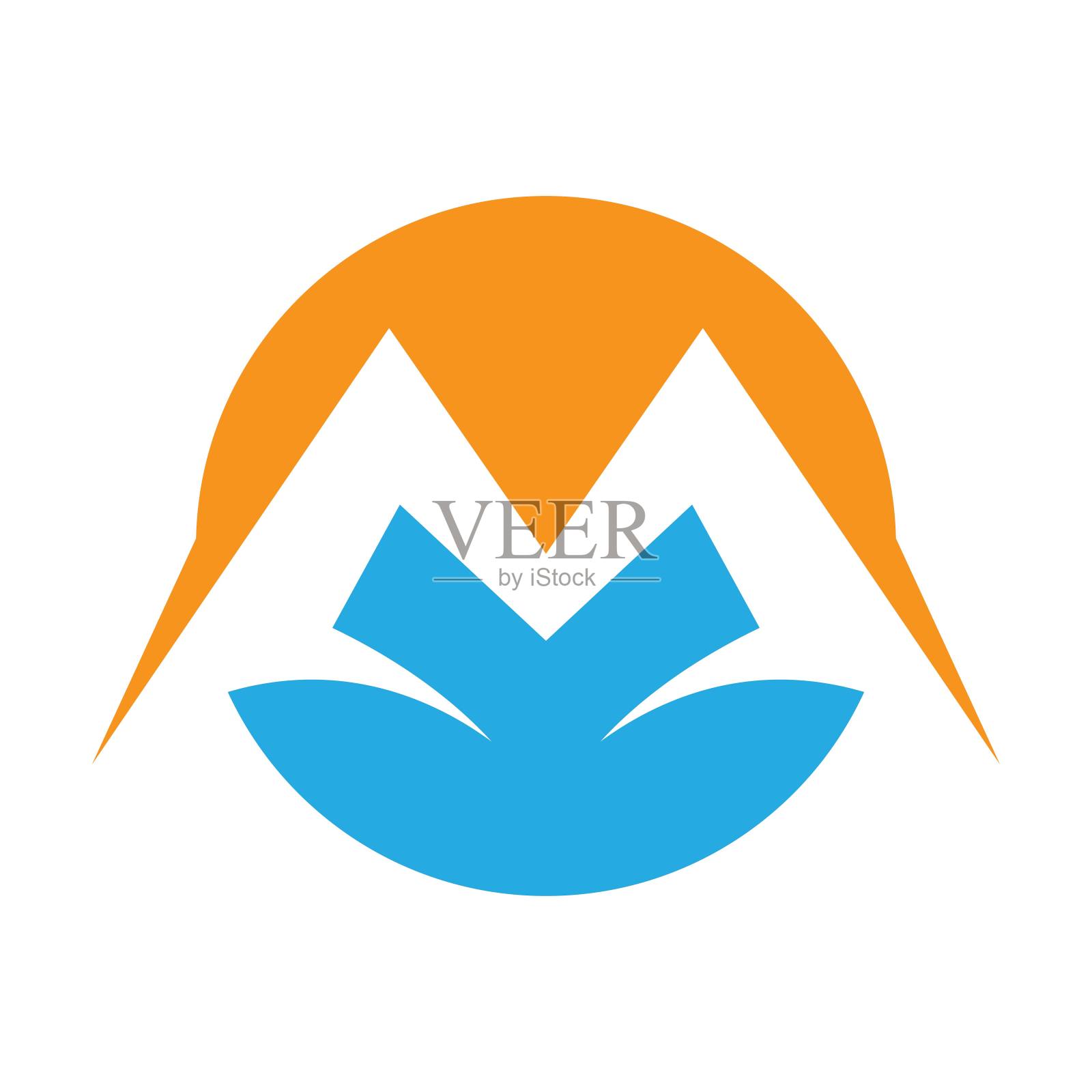 M字母标识业务插画图片素材