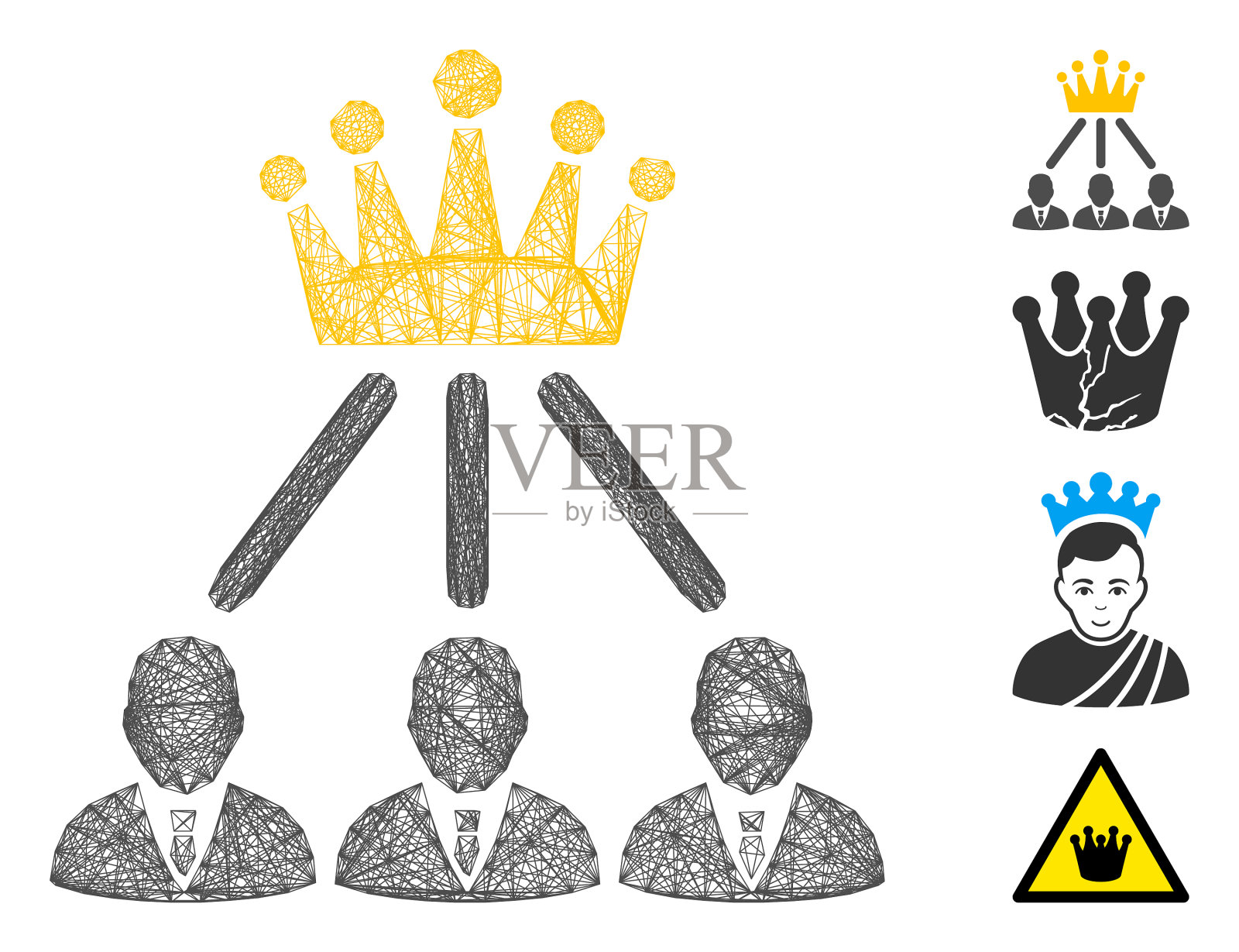 网络管理王冠网插画图片素材