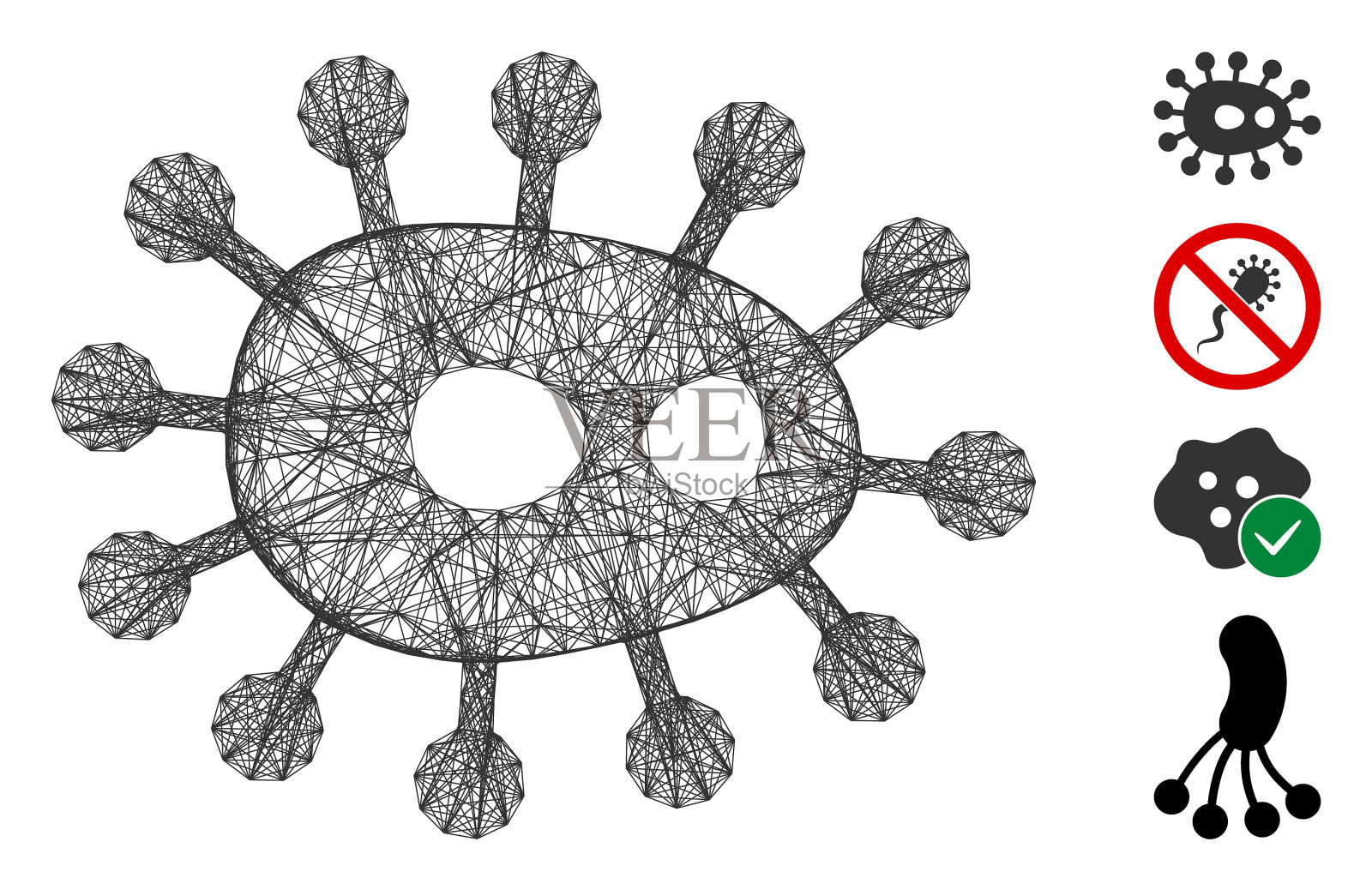 线性bacilla网插画图片素材