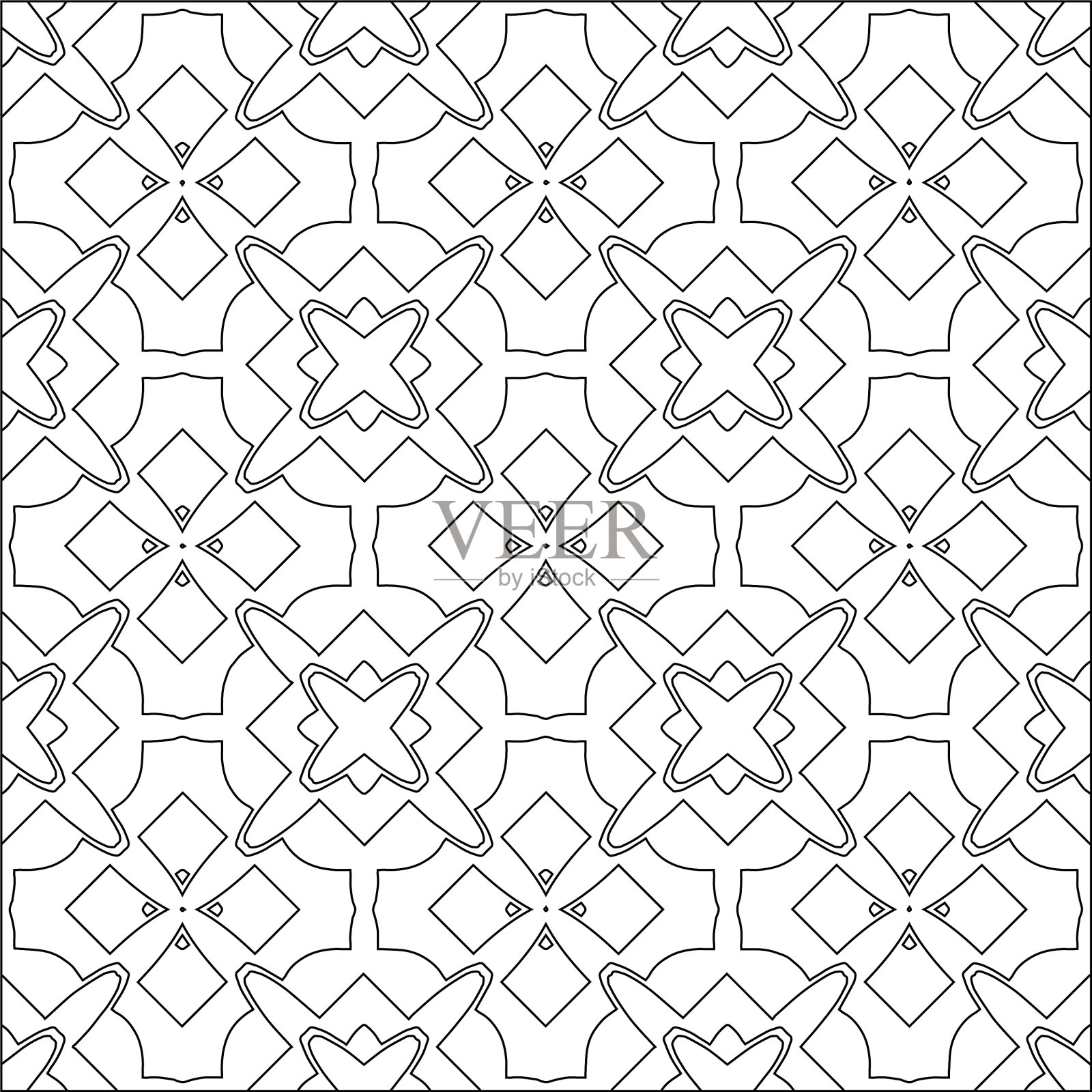 带有三角形元素的几何图案插画图片素材