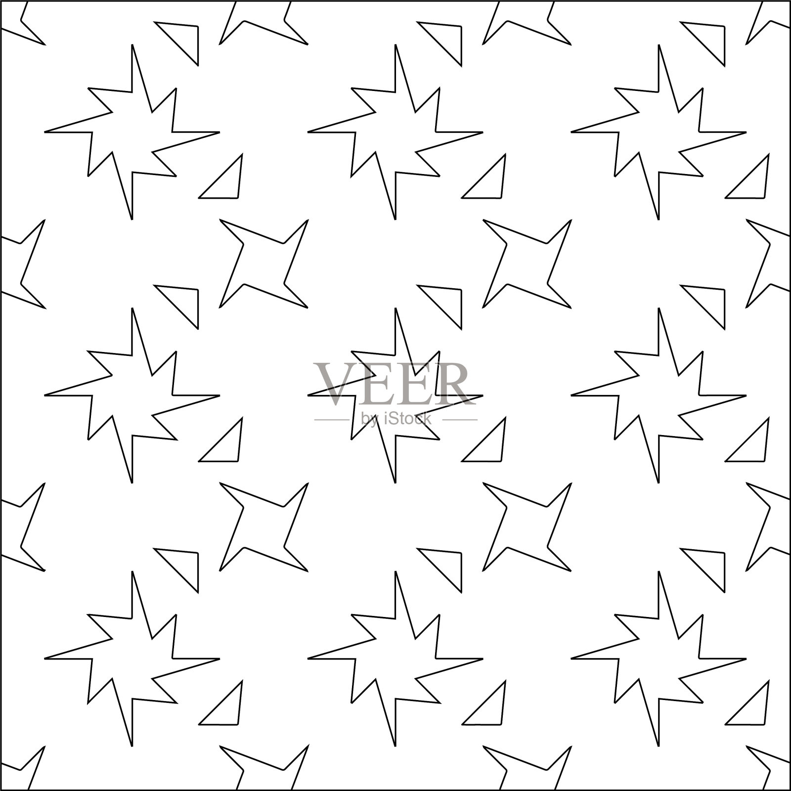 带有三角形元素的几何图案插画图片素材