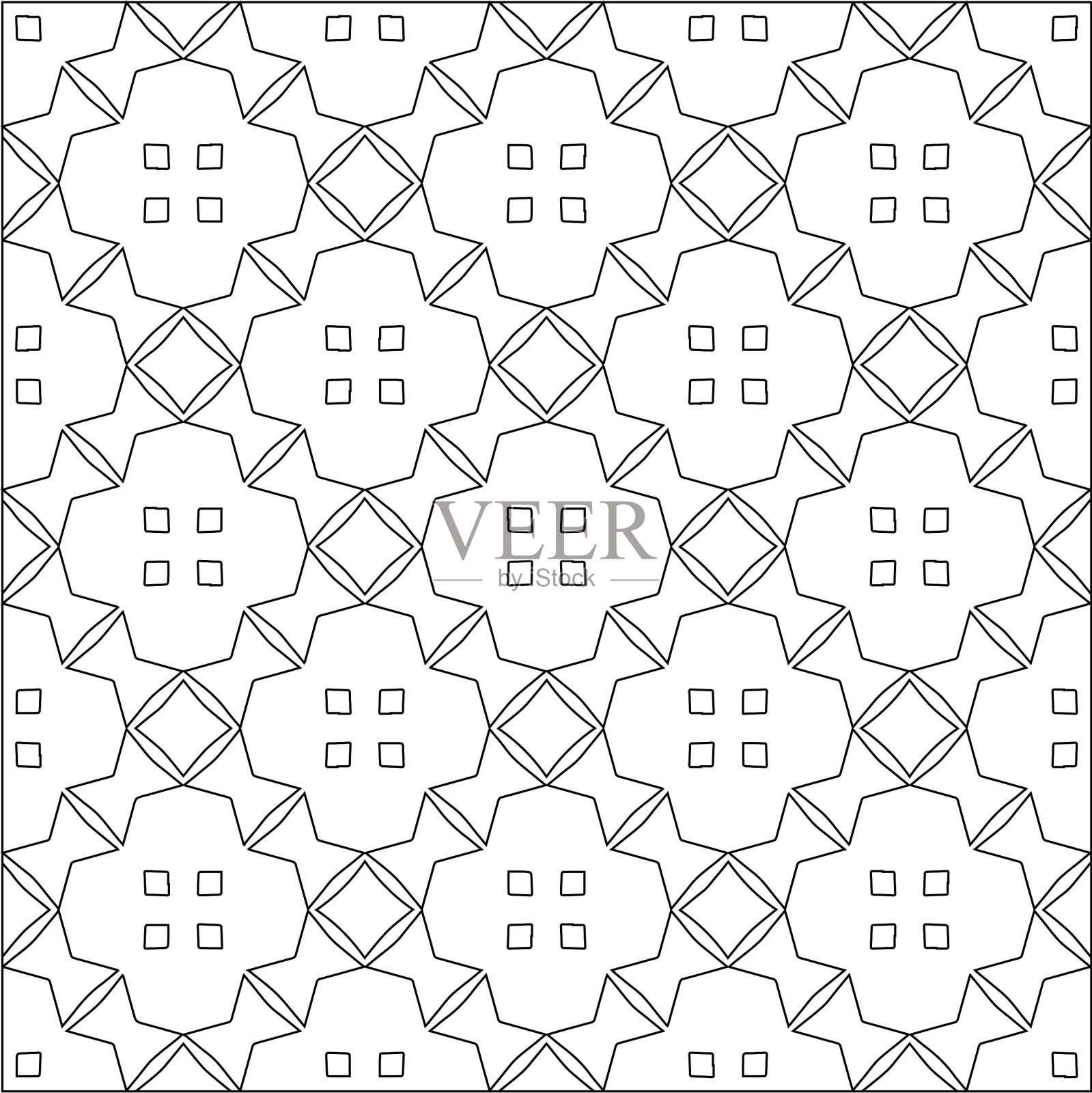 带有三角形元素的几何图案插画图片素材