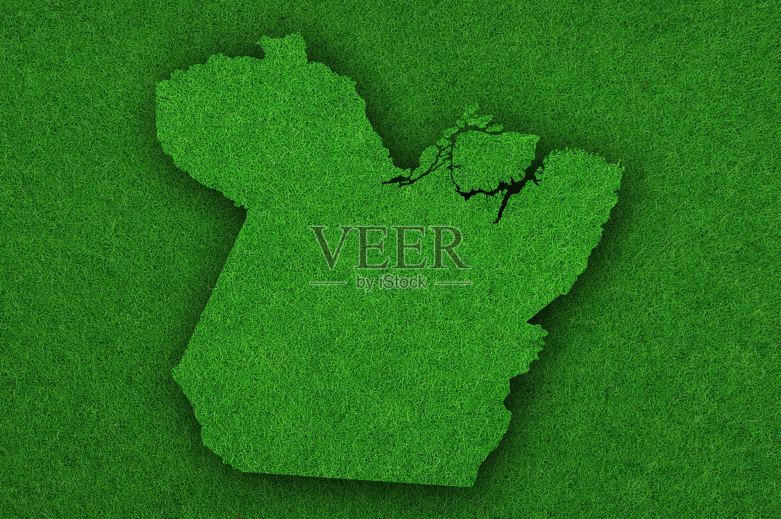 绿色毛毡上的帕拉地图插画图片素材