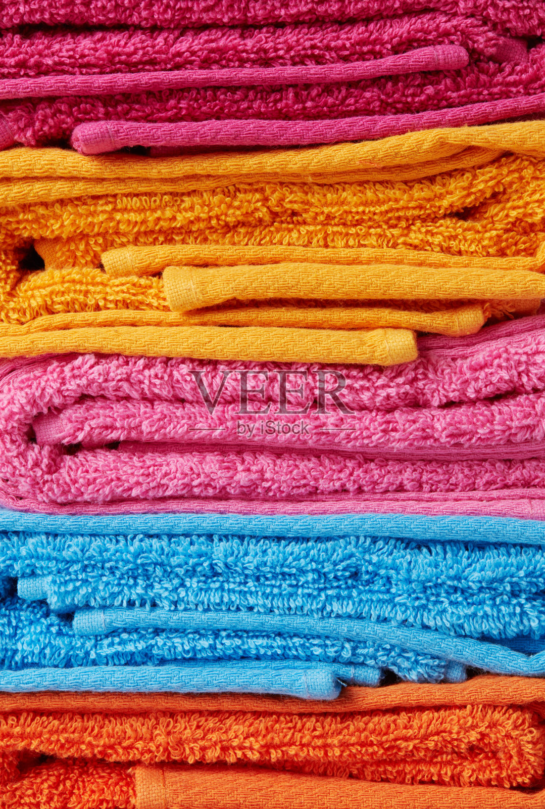 彩色毛巾堆栈照片摄影图片