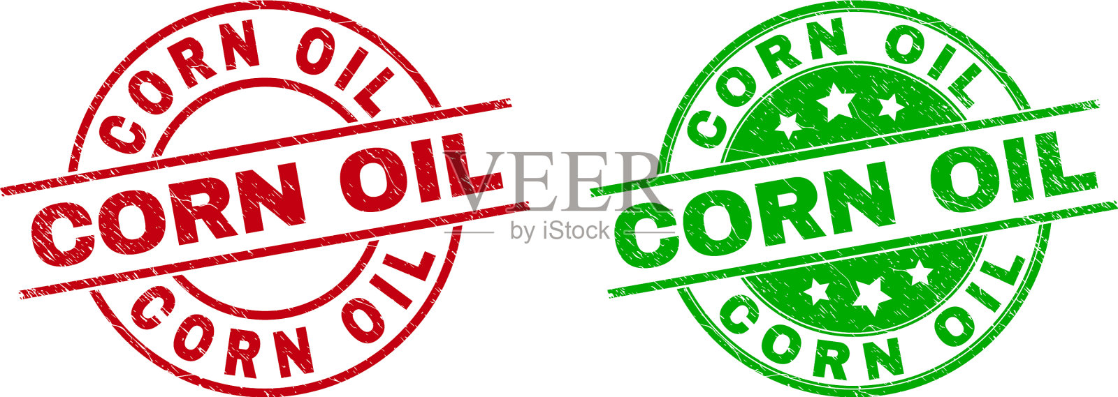 玉米油圆形水印使用不洁表面插画图片素材