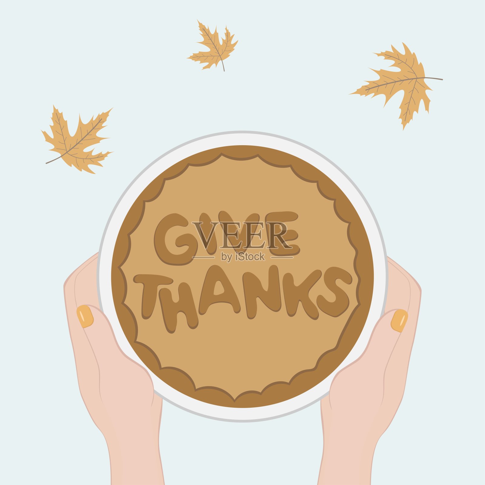 感恩节派。插画图片素材