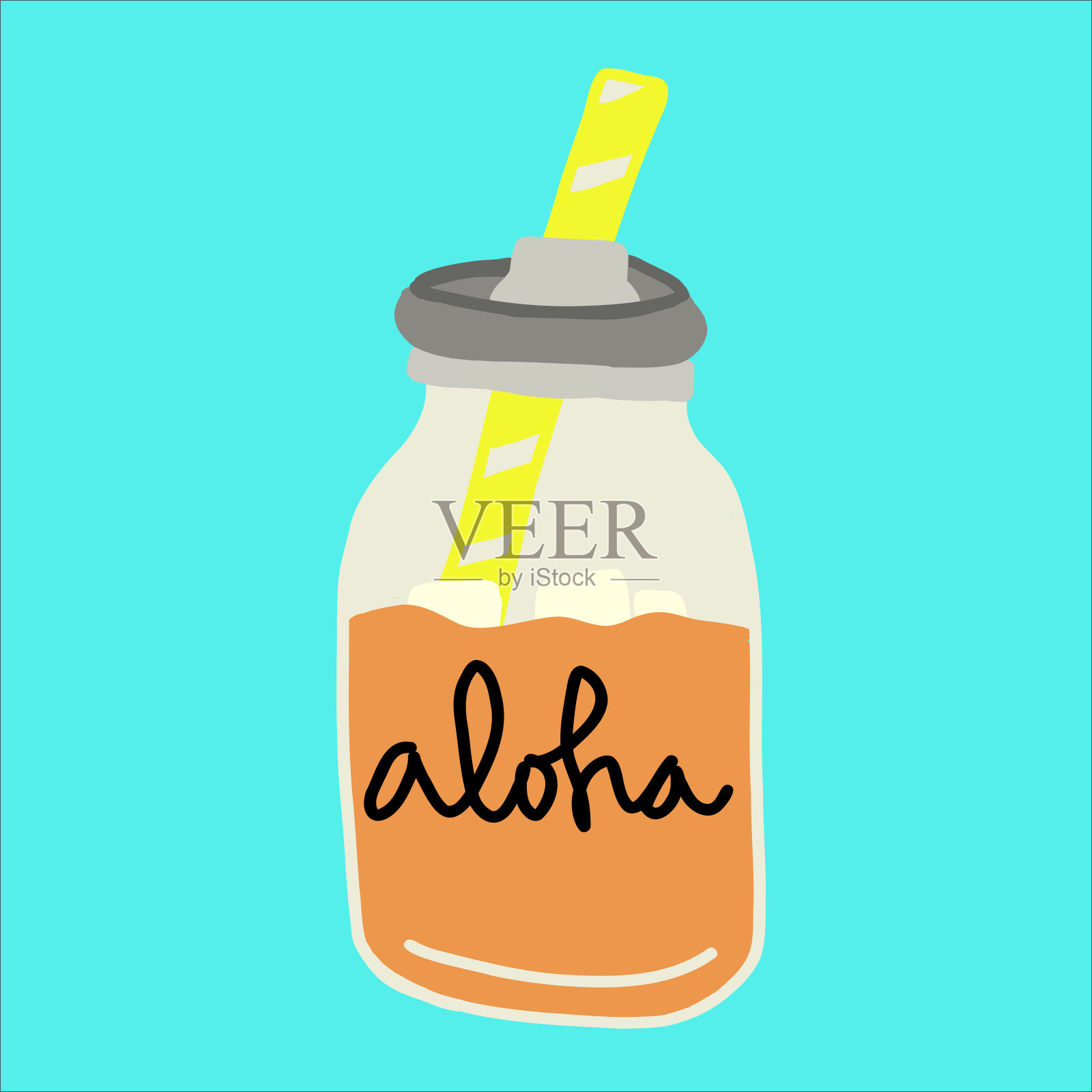 橙汁插画图片素材