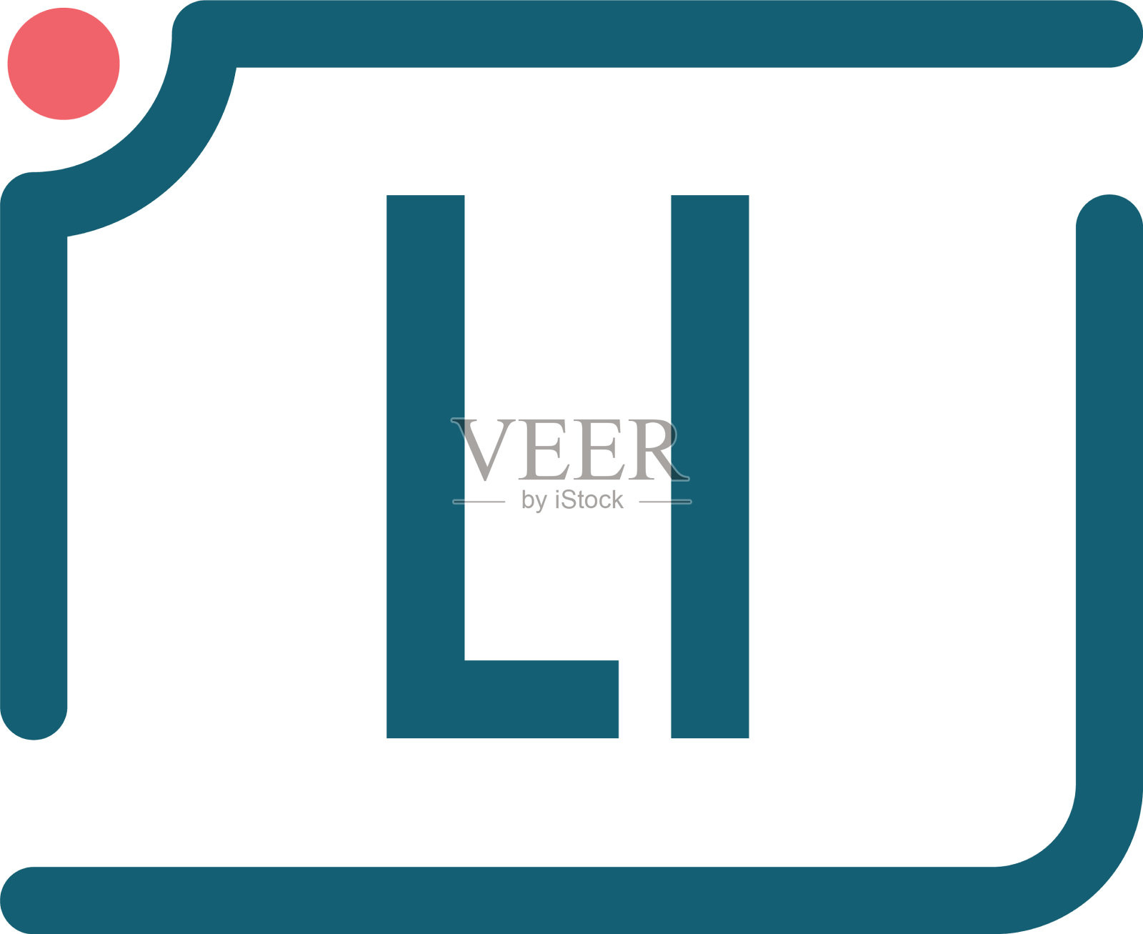 首字母li相机logo设计模板插画图片素材