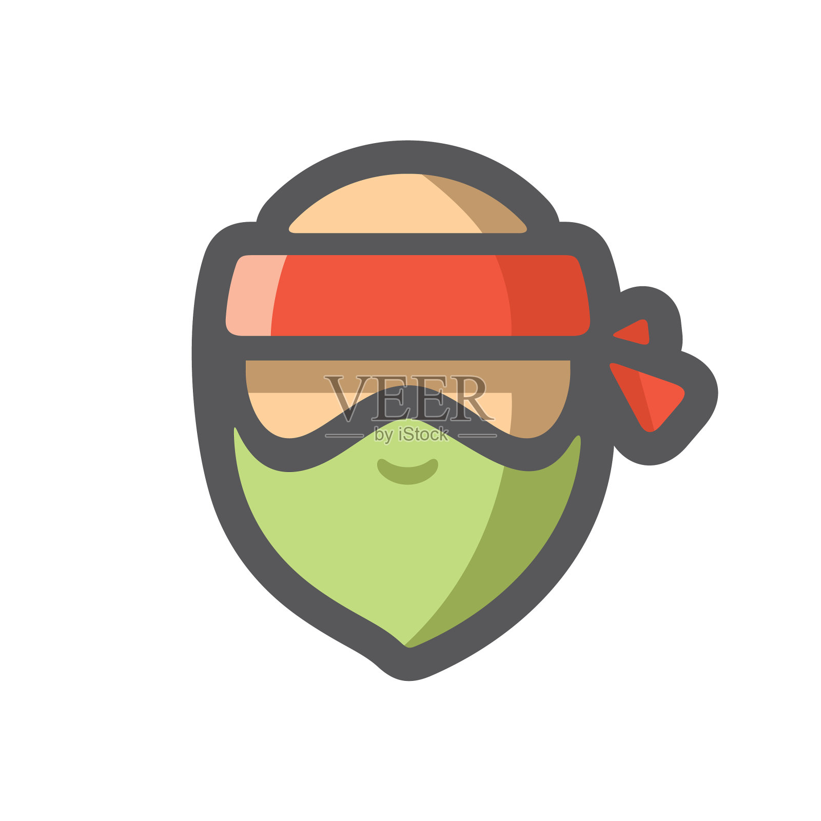 强盗男子蒙面犯罪卡通图标设计元素图片