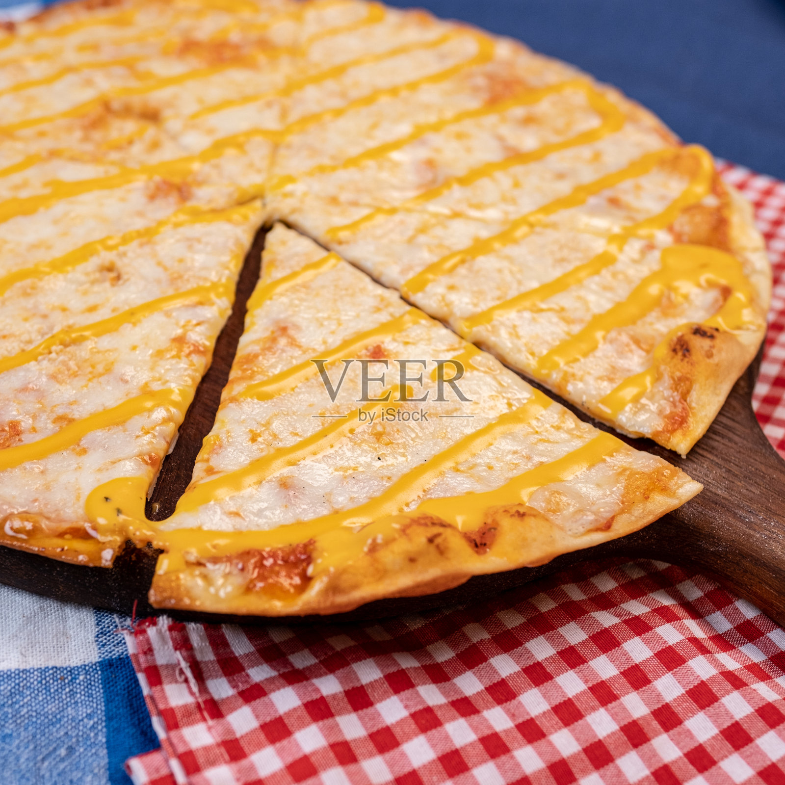 切达奶酪披萨照片摄影图片