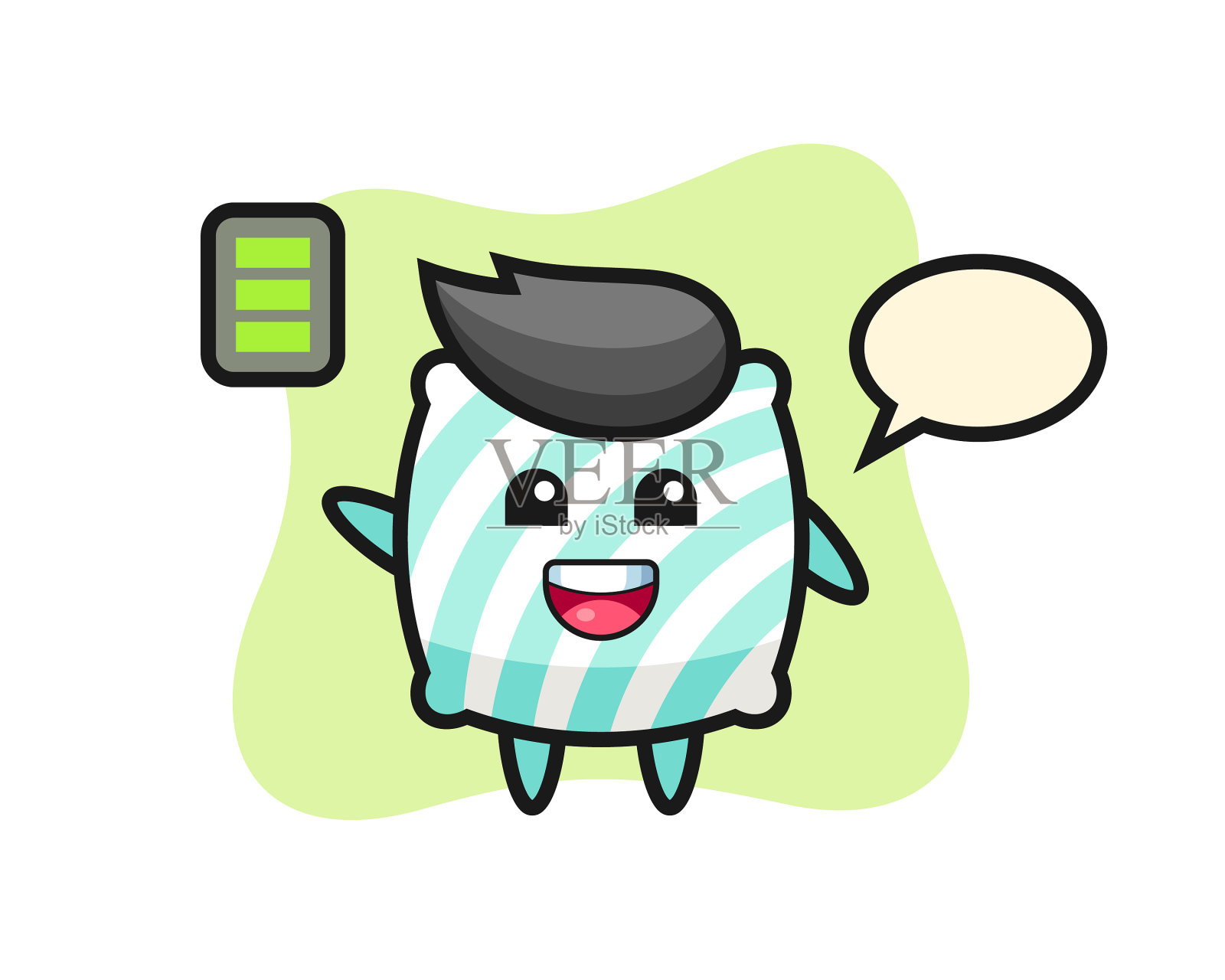 枕头吉祥物人物充满活力的姿态设计元素图片