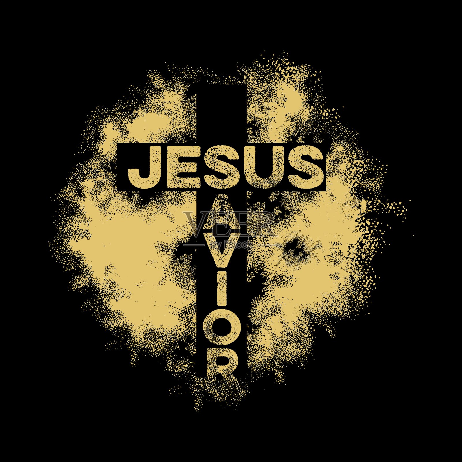 圣经的文字。基督教的艺术。耶稣。救世主。插画图片素材