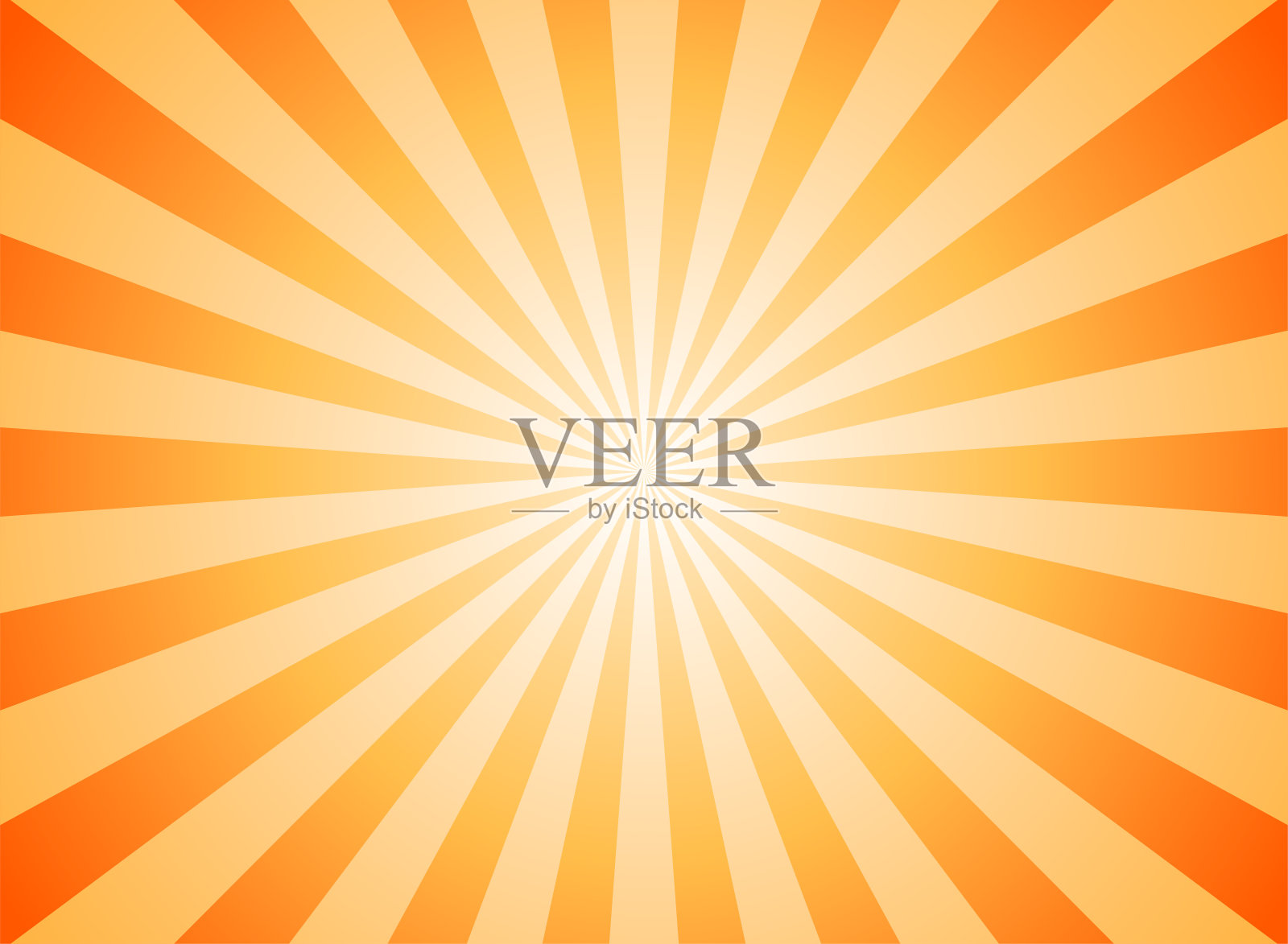 阳光抽象背景。橙色和金色爆发背景。矢量插图。插画图片素材