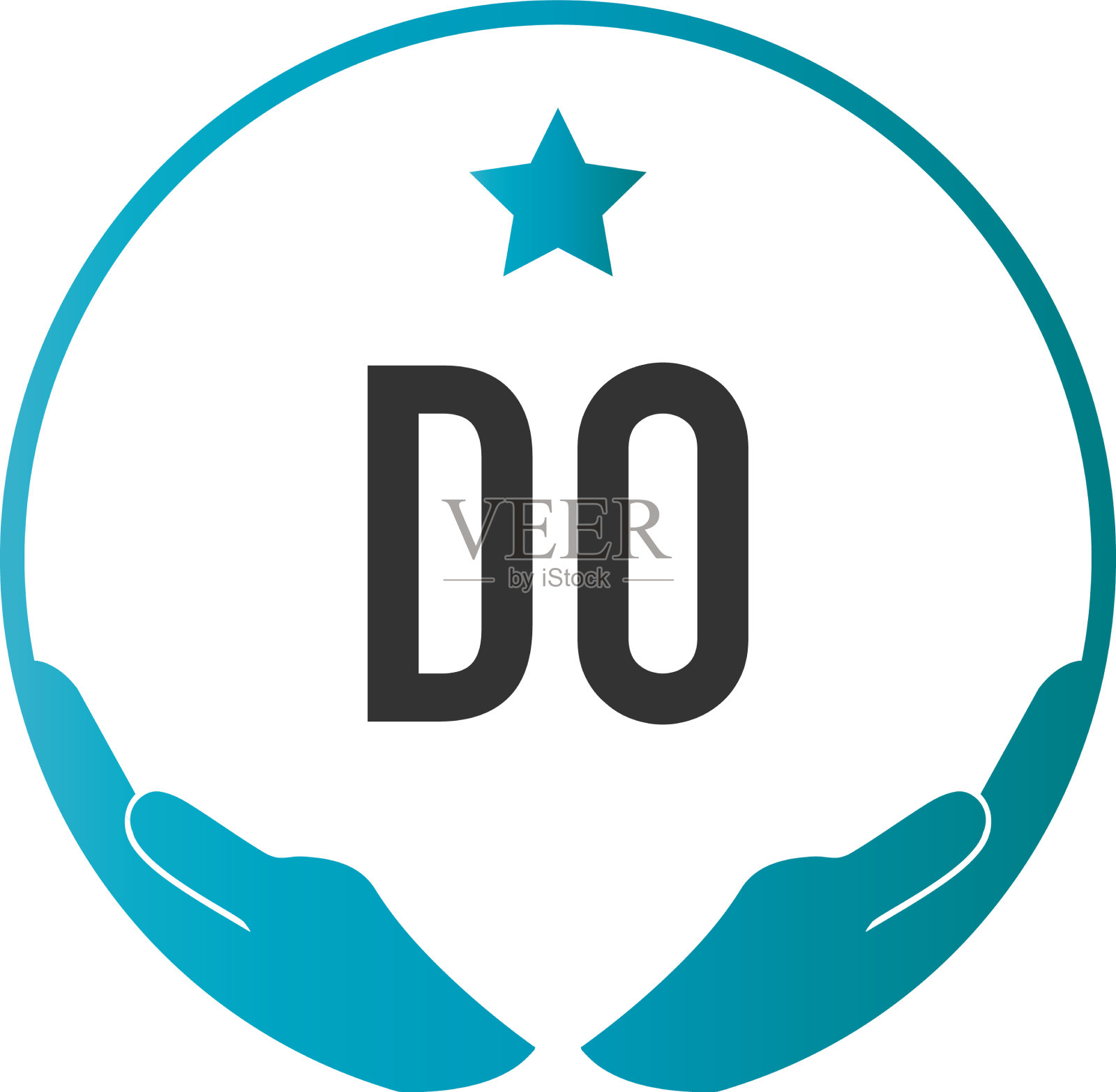 首字母做护手标志设计模板插画图片素材