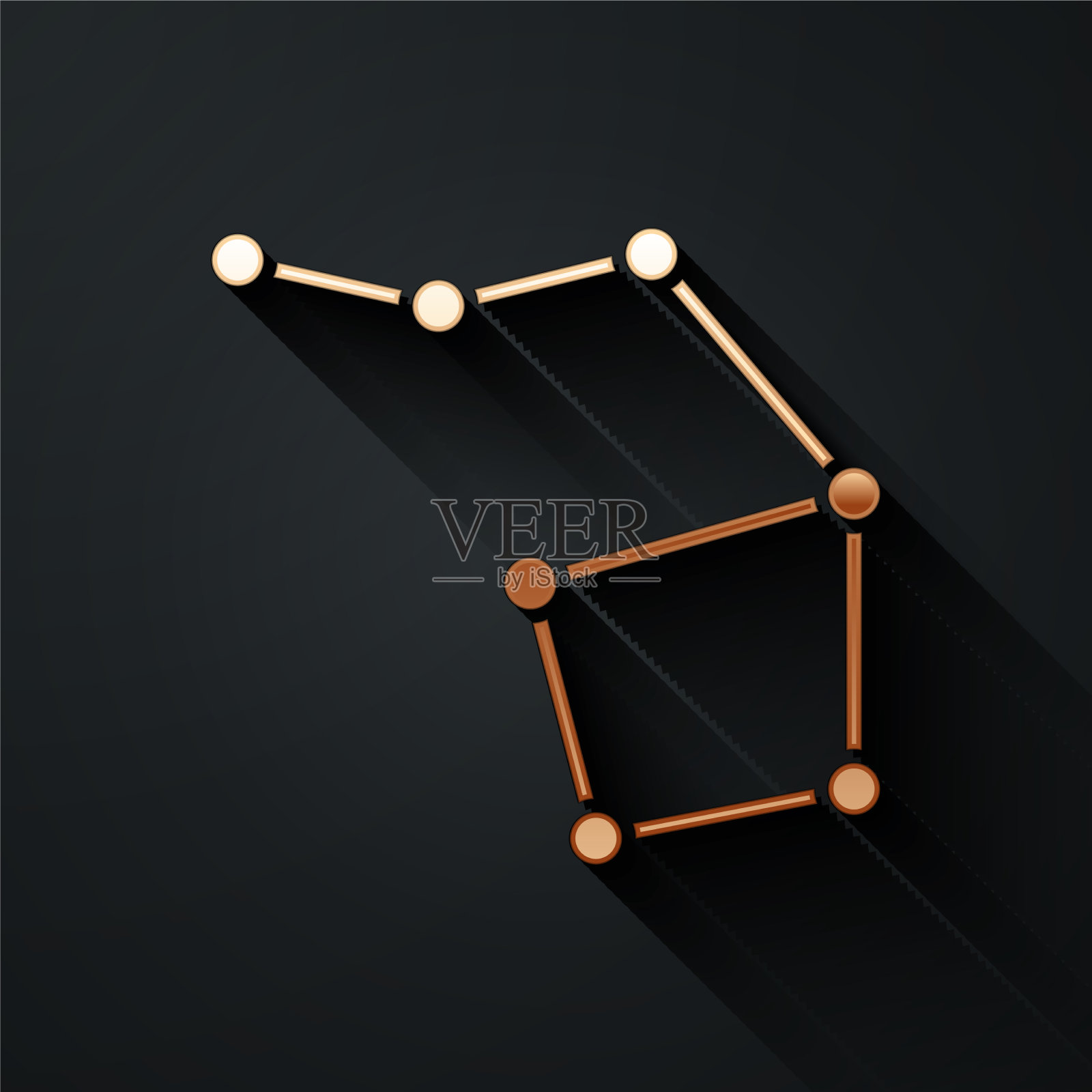 金大熊星座图标孤立上插画图片素材