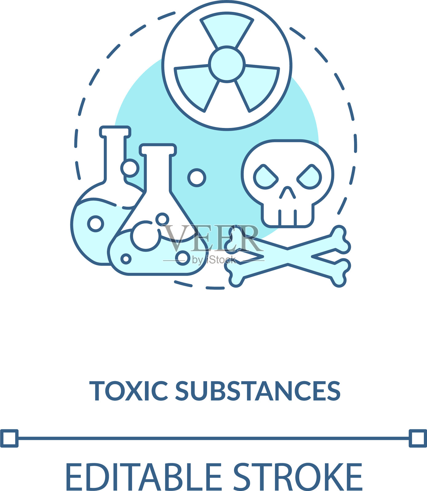 有毒物质概念图标插画图片素材