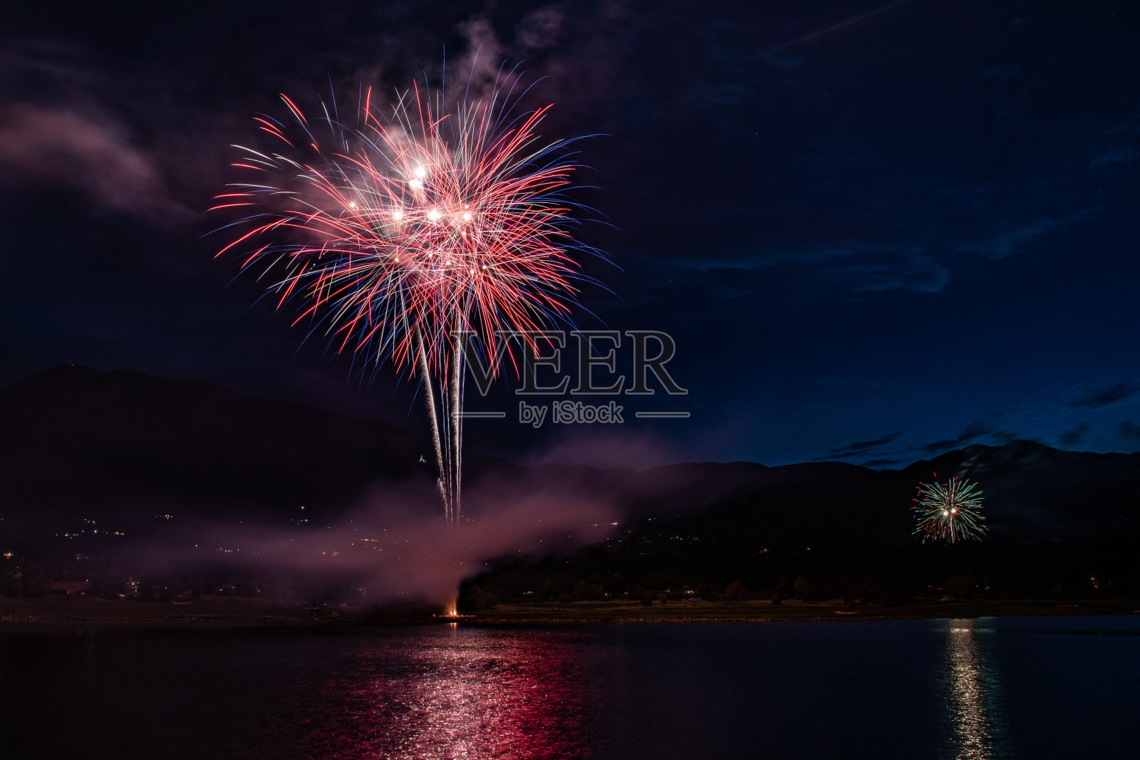 美国独立日(7月4日)庆祝焰火照片摄影图片