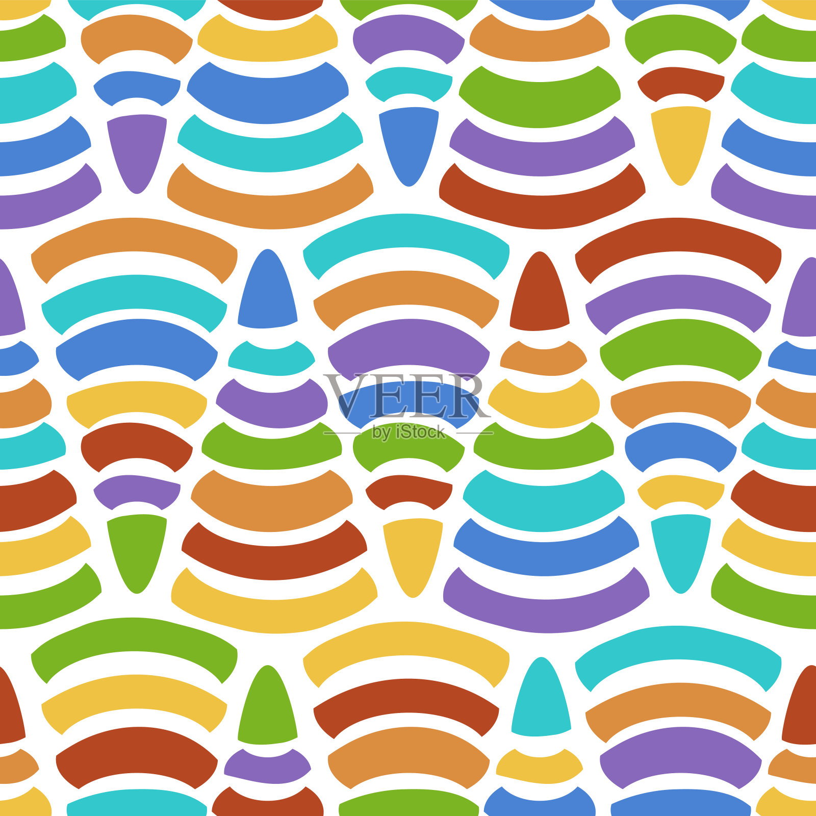 无缝模式的金字塔上的白色背景插画图片素材