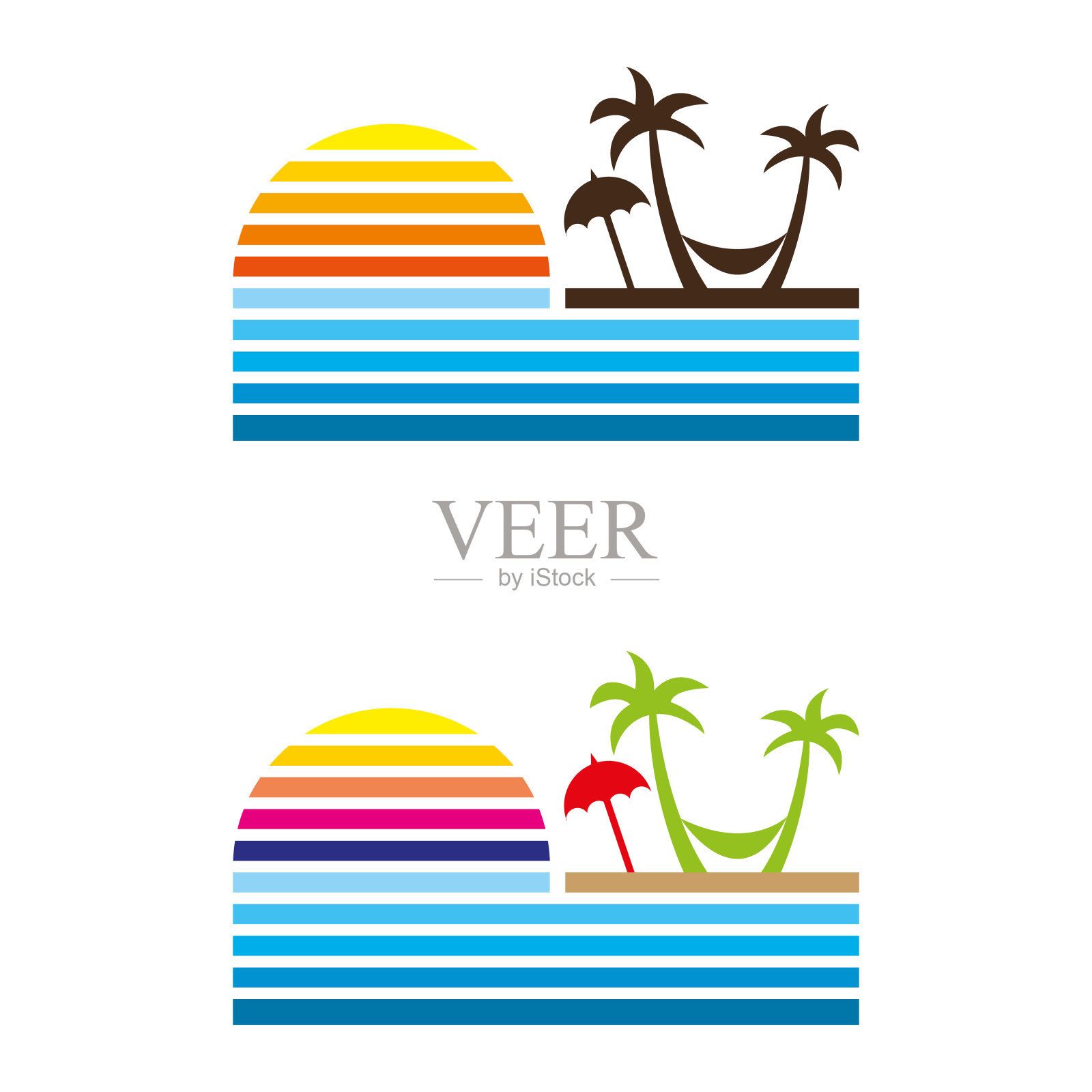 海滩25插画图片素材