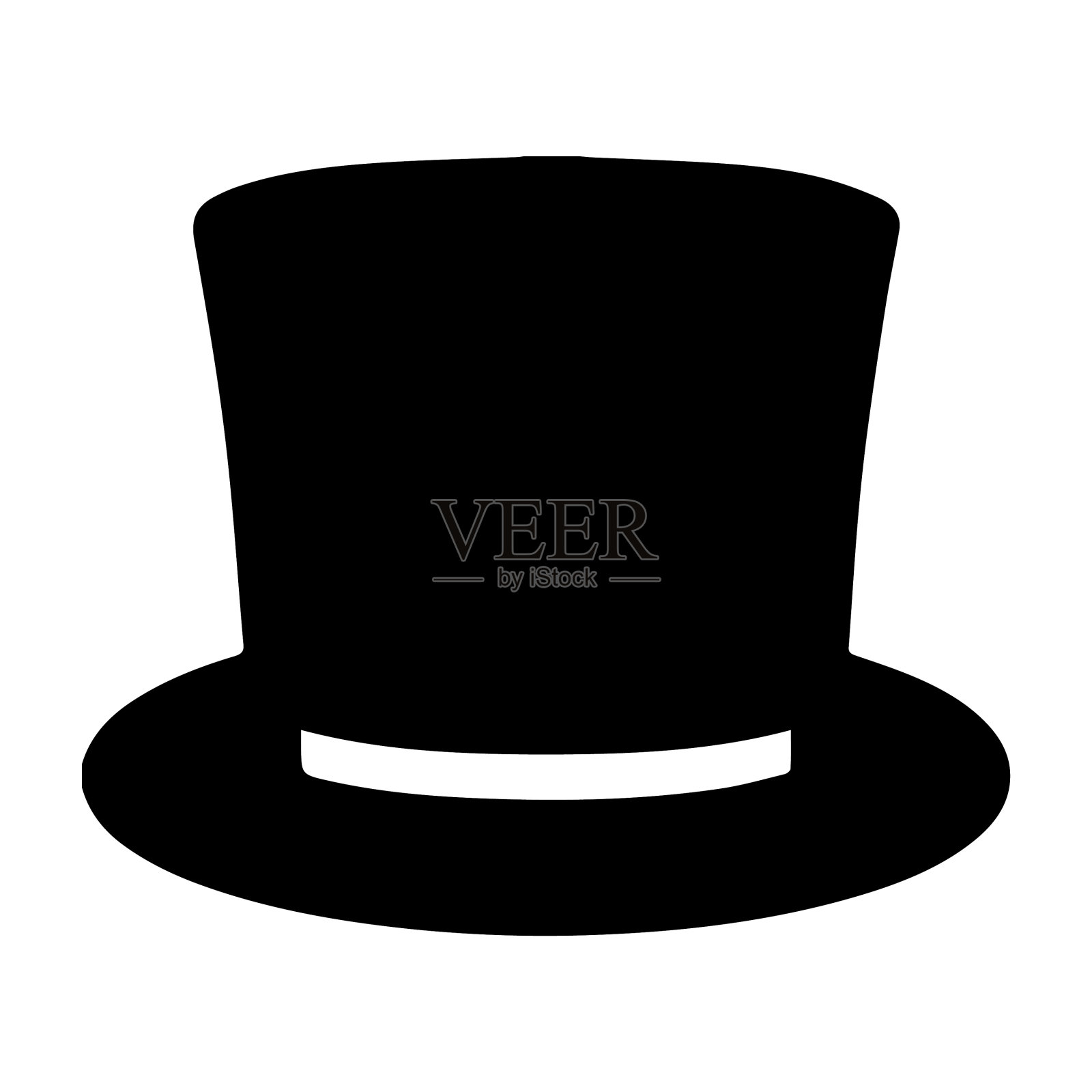 帽子,高,魔术,帽子,礼帽,礼帽,复古图标插画图片素材