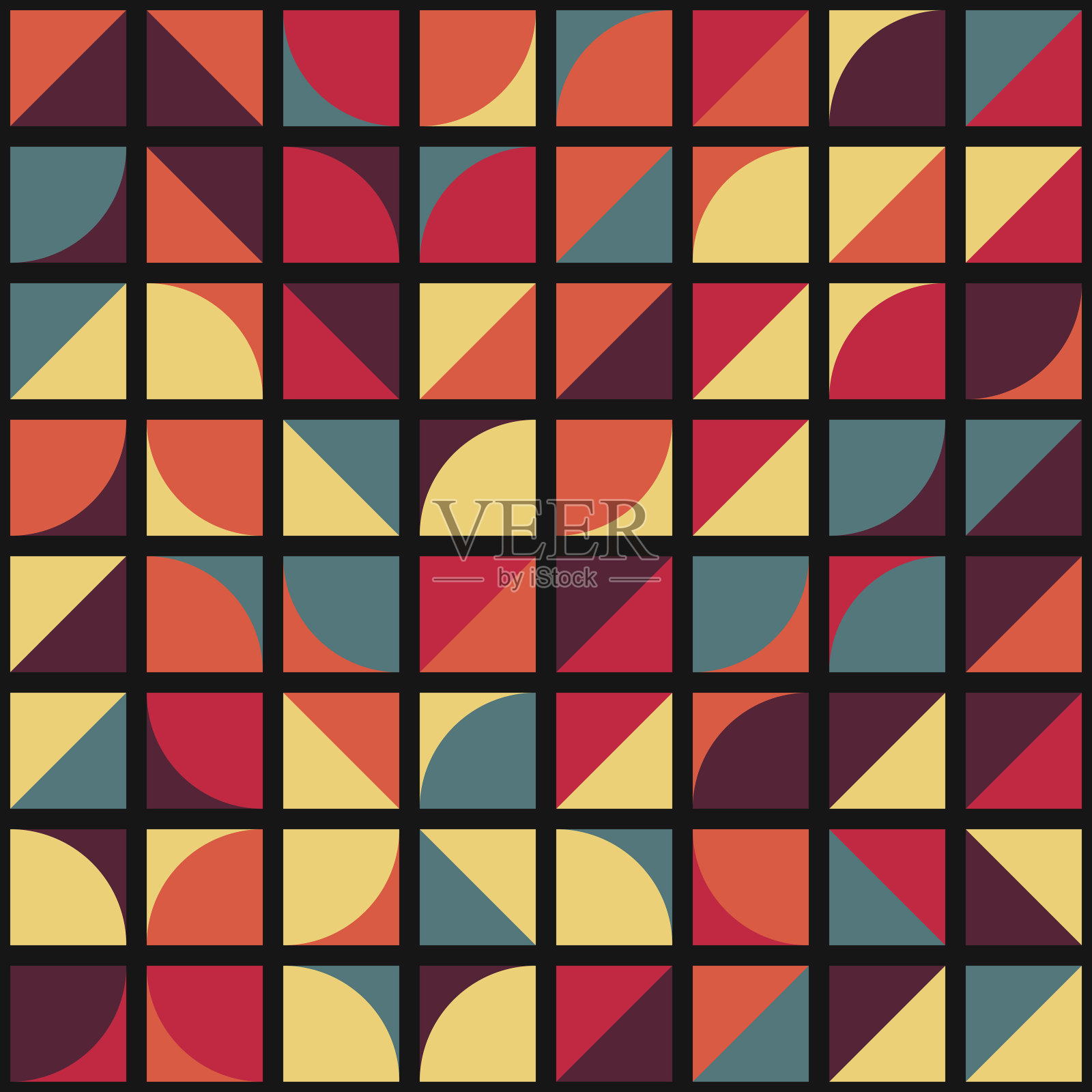 抽象几何图案生成计算艺术插图插画图片素材