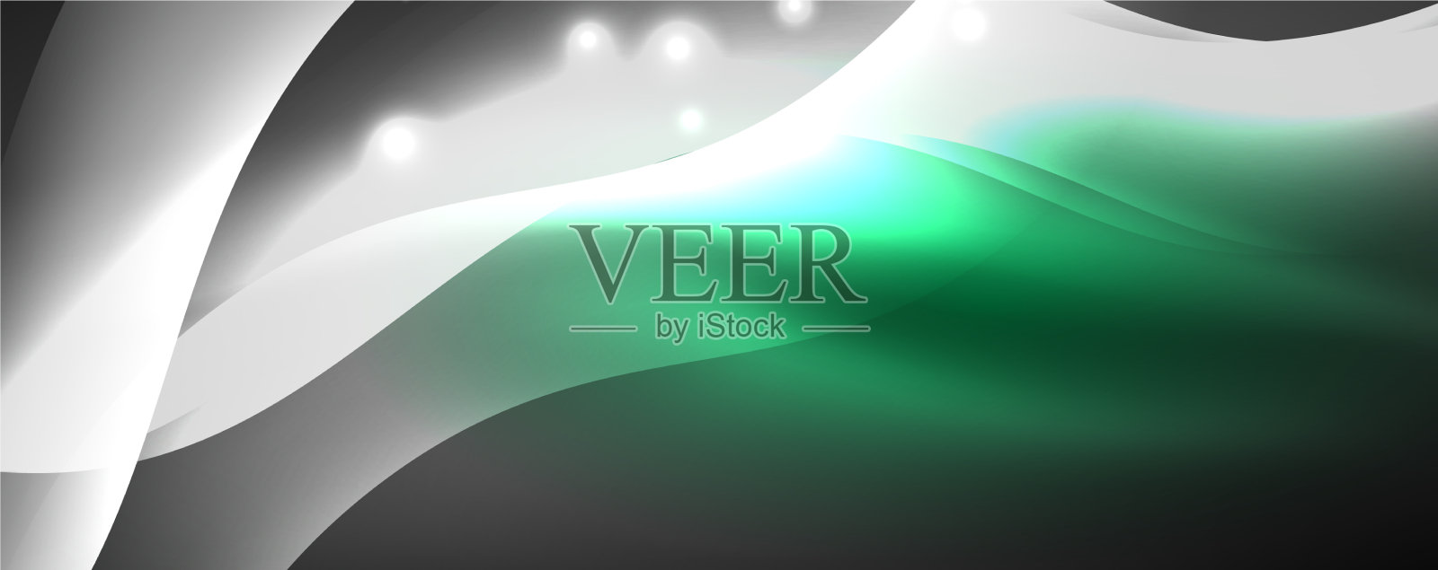 闪闪发光的霓虹波光线抽象插画图片素材