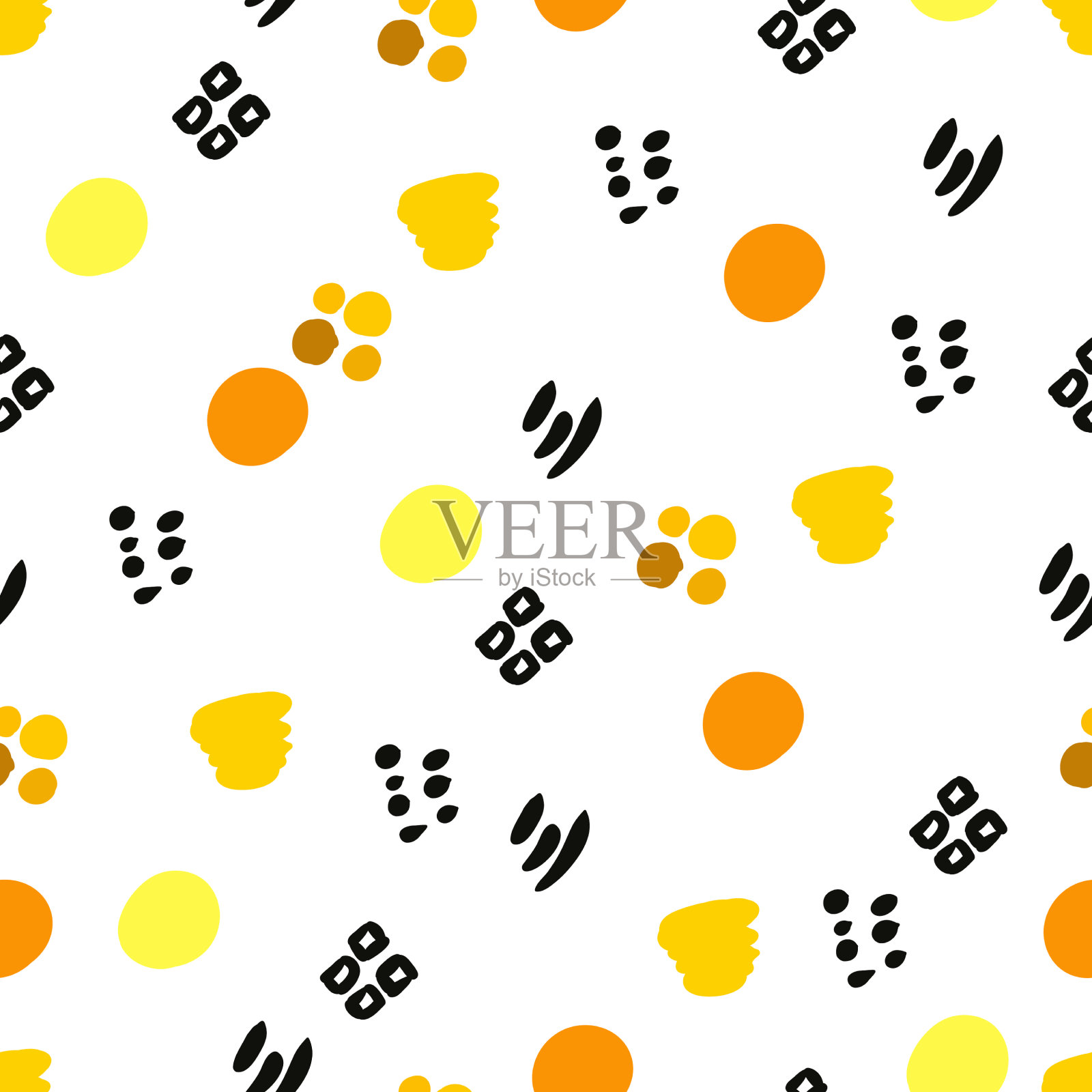 抽象背景无缝笔触插画图片素材