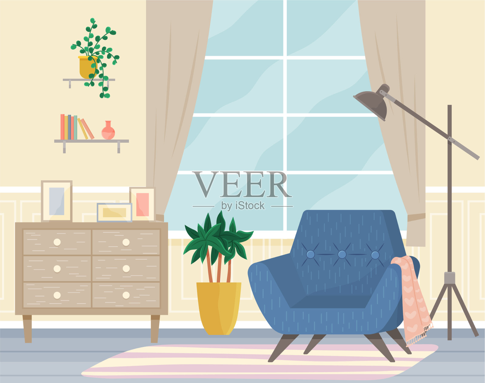 平面设计室内规划布置插画图片素材