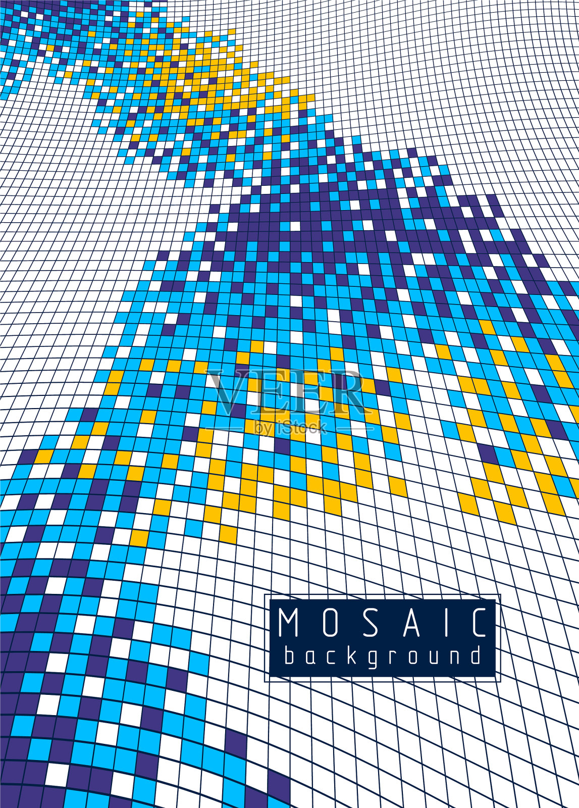 抽象背景伟大的几何3d马赛克插画图片素材