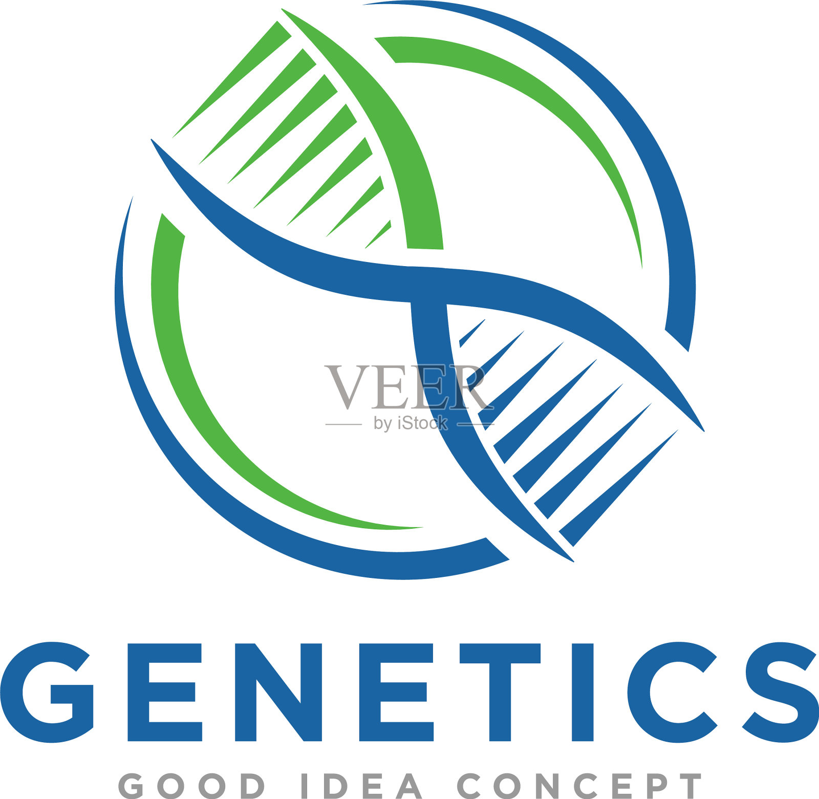 DNA标志图标设计插画图片素材