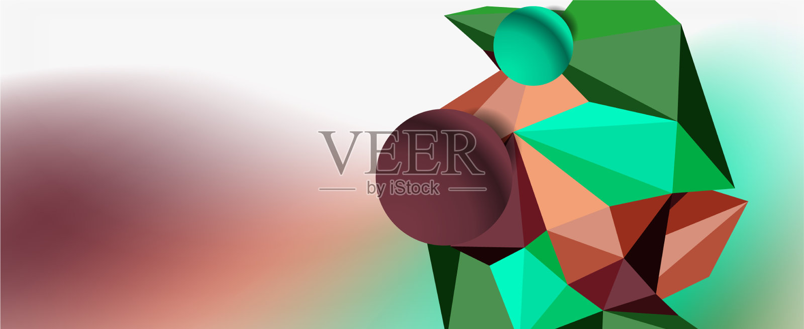 新潮的3d几何构图设计模板插画图片素材