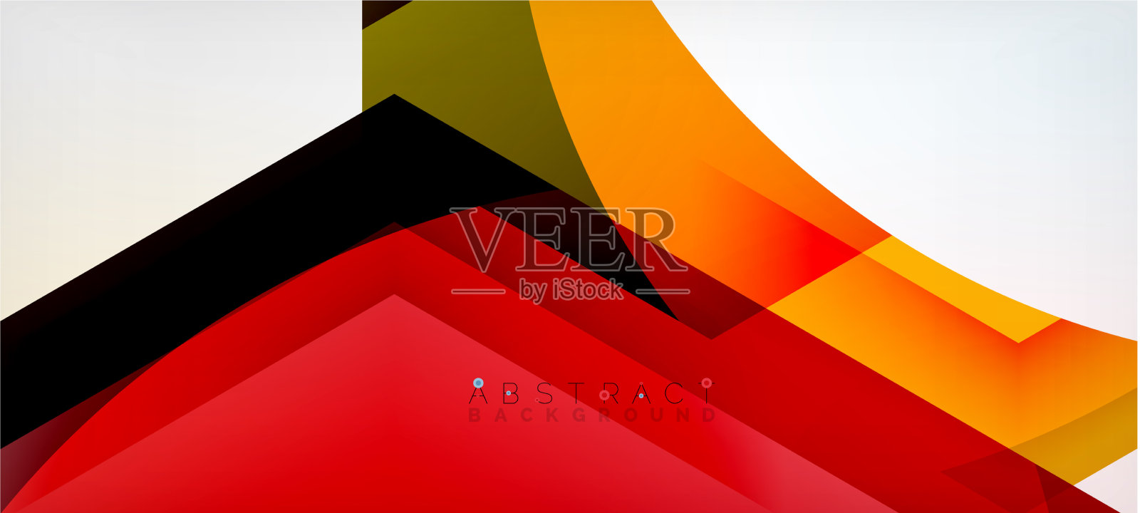 彩色六边形几何抽象插画图片素材