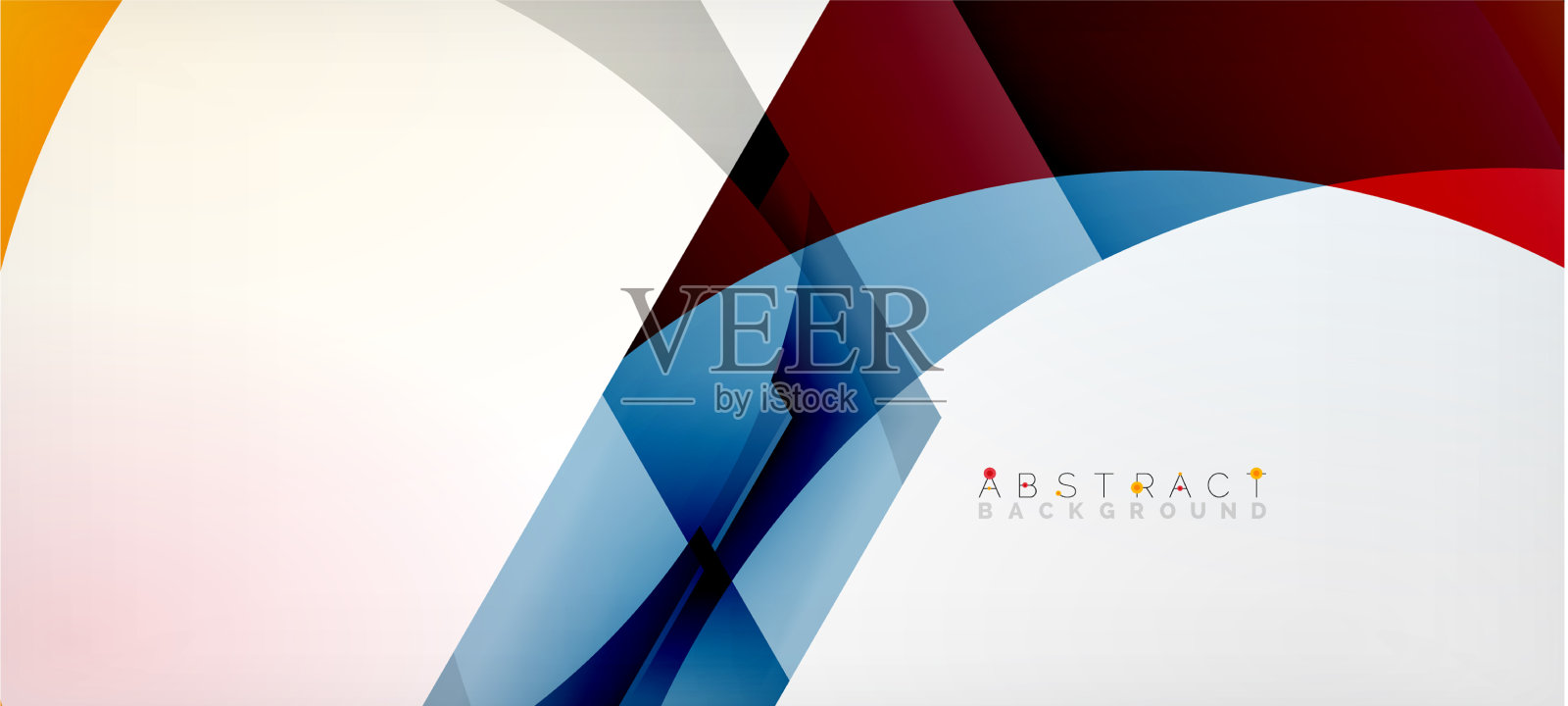 彩色六边形几何抽象插画图片素材