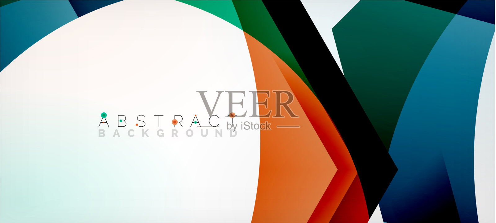 彩色六边形几何抽象插画图片素材