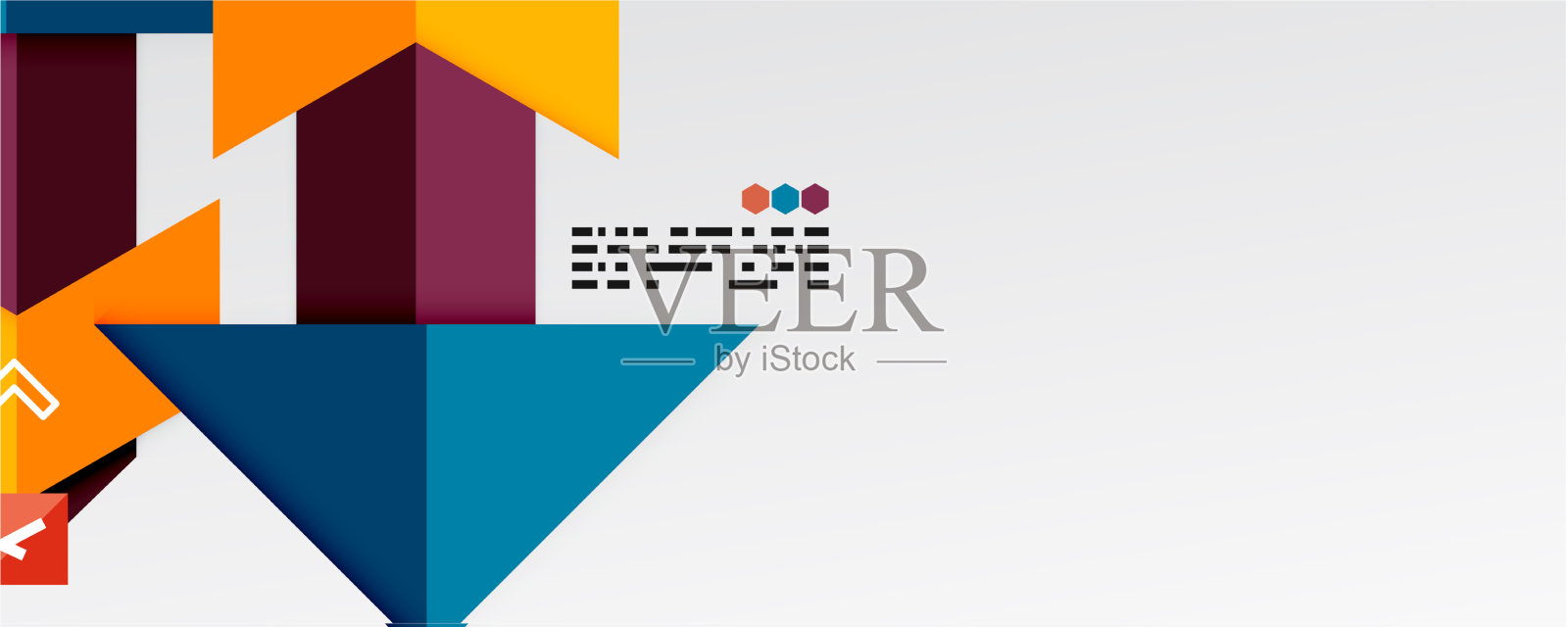 闪闪发光的三角形和几何形状插画图片素材