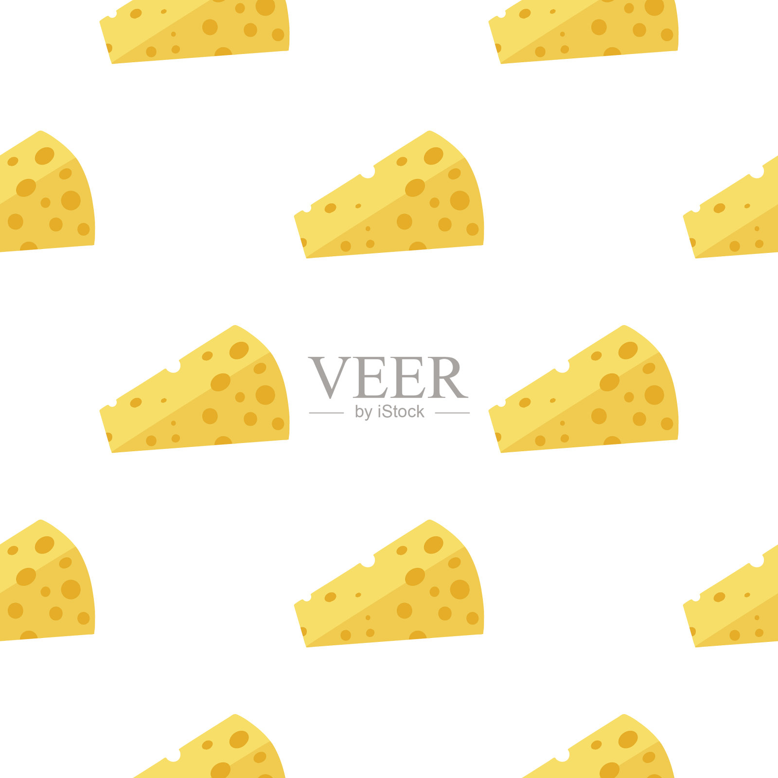 奶酪无缝花纹片黄色奶酪插画图片素材