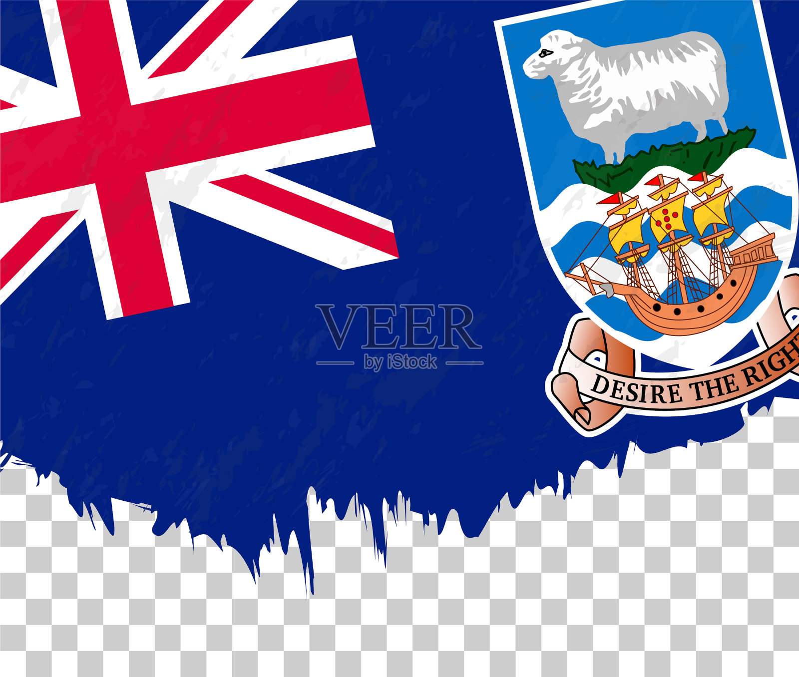 在福克兰群岛上插画图片素材