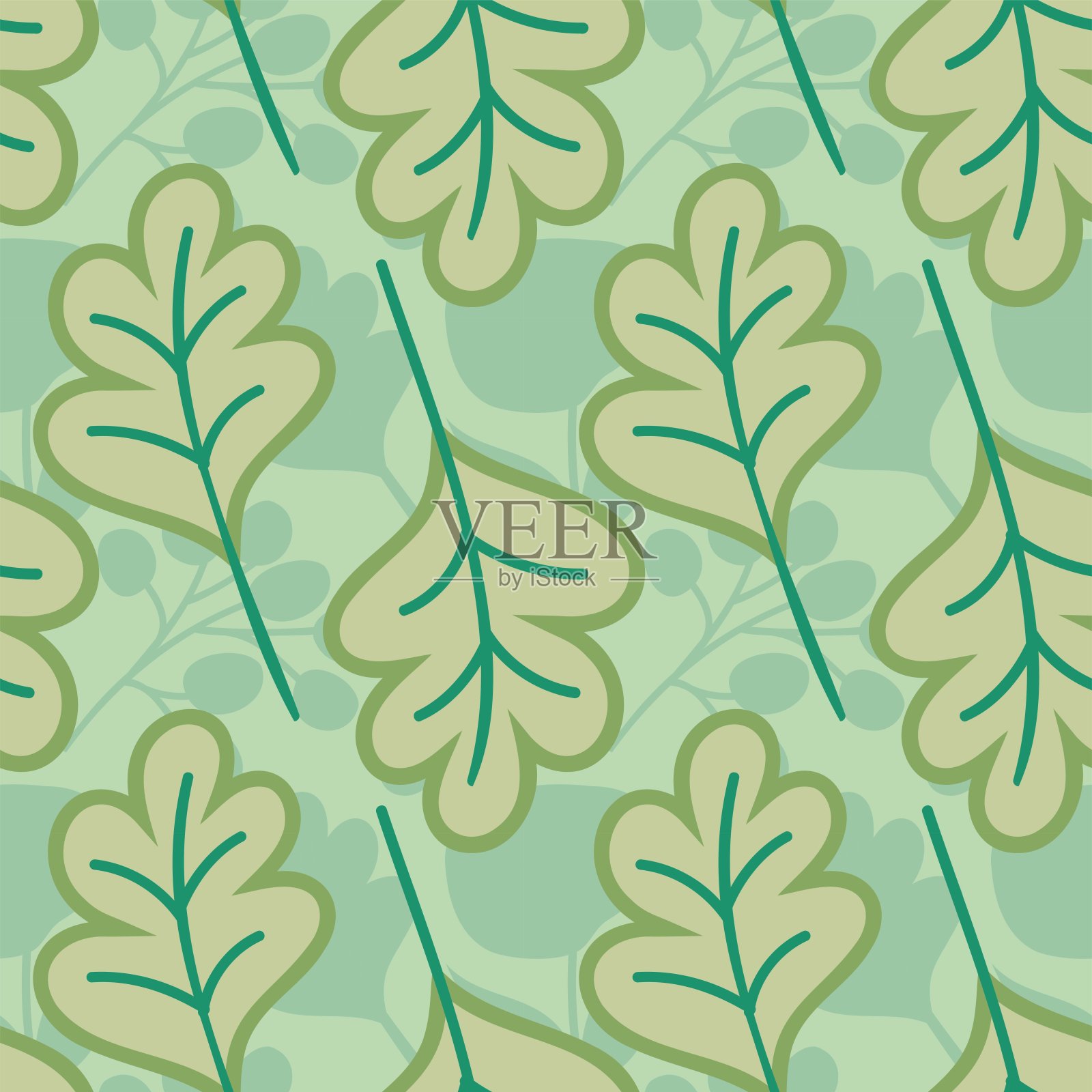 简单的花卉抽象无缝图案插画图片素材