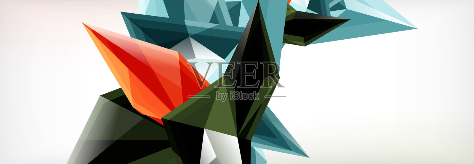 三维三角形和金字塔抽象插画图片素材