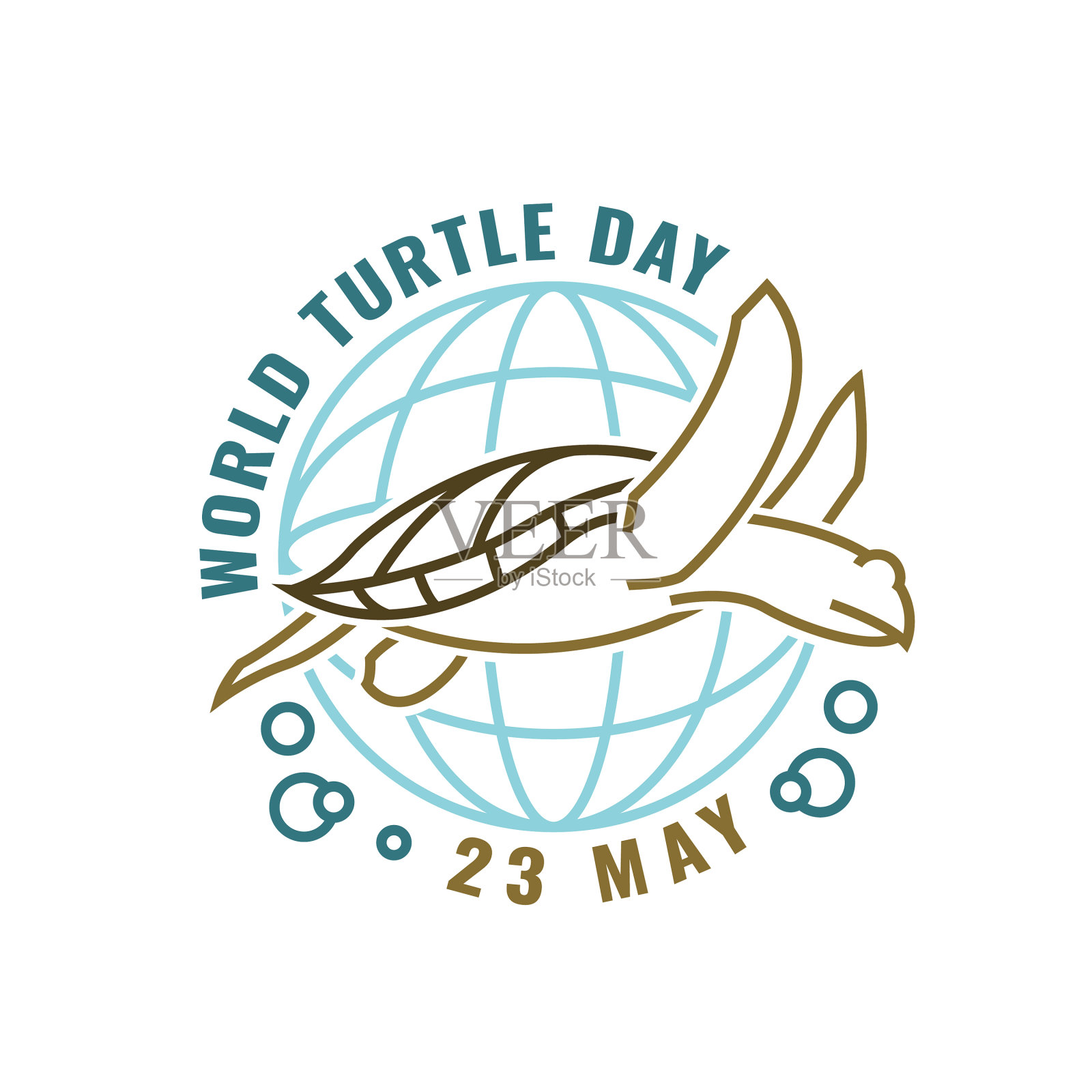 世界龟日在五月国际活动标志设计元素图片