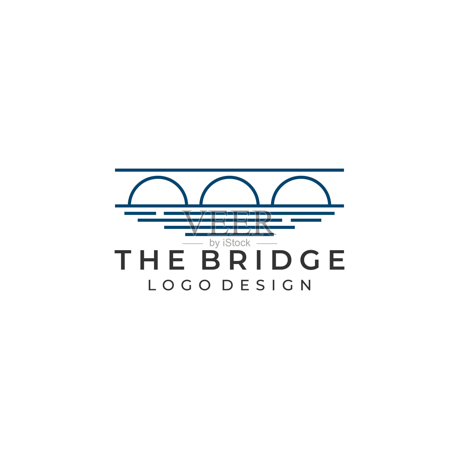 桥的标志插画图片素材