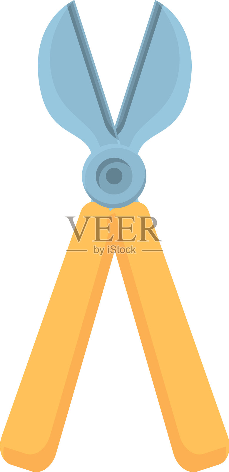 花卉剪枝夹图标卡通风格设计元素图片