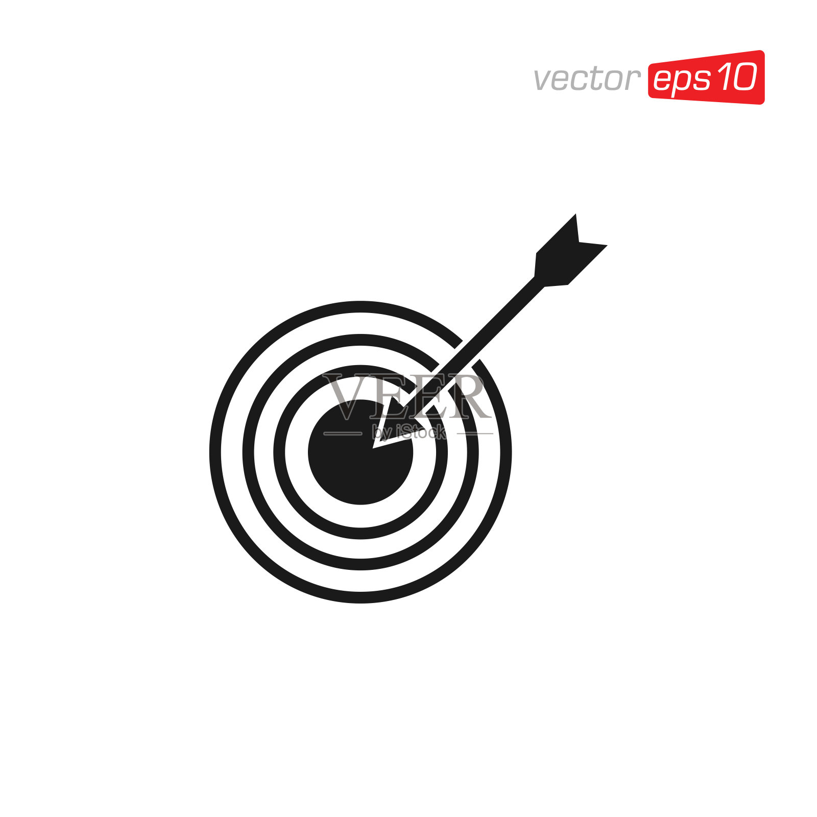 飞镖或目标标志图标向量插画图片素材