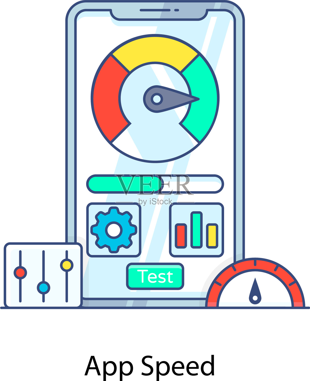应用程序的速度插画图片素材