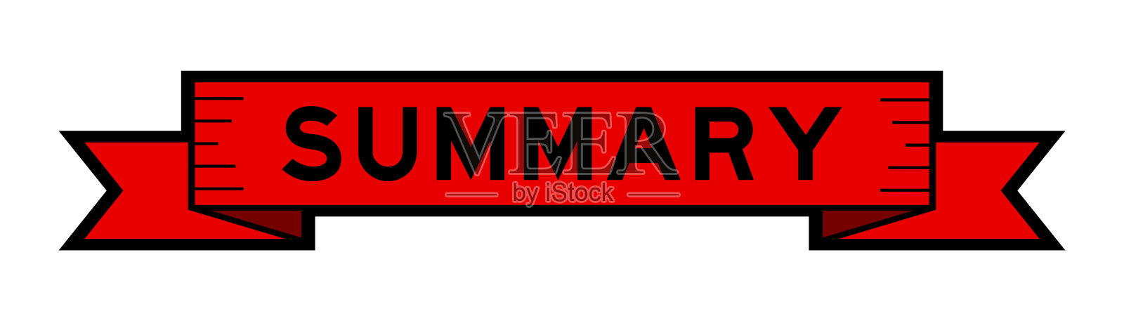复古红色标签横幅与字摘要在白色的背景插画图片素材